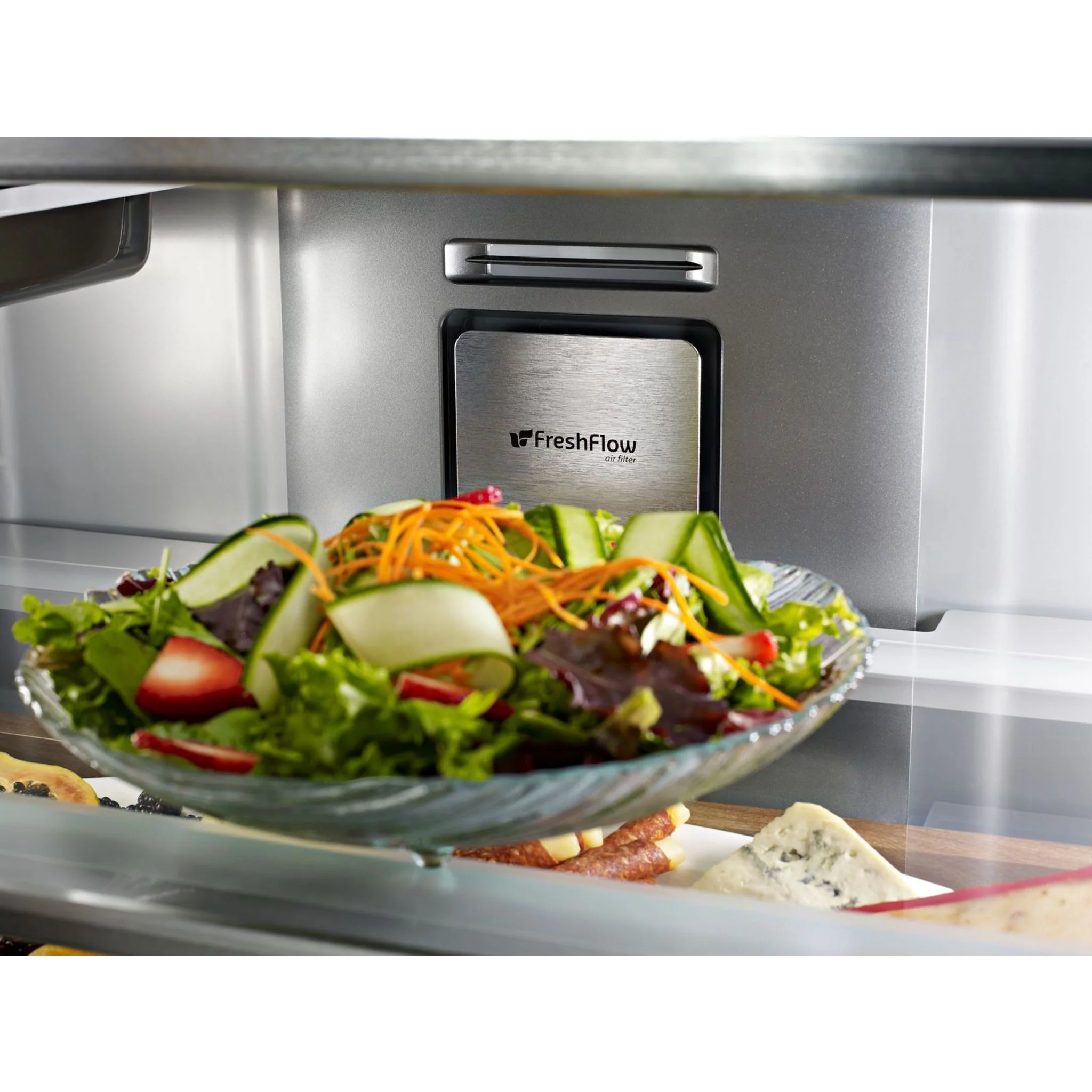 KitchenAid 23.8 cu. ft. 36" Counter-Depth French Door Platinum Interior Refrigerator with PrintShieldFinish -Stainless Steel (KRFC704FPS) - Image 15