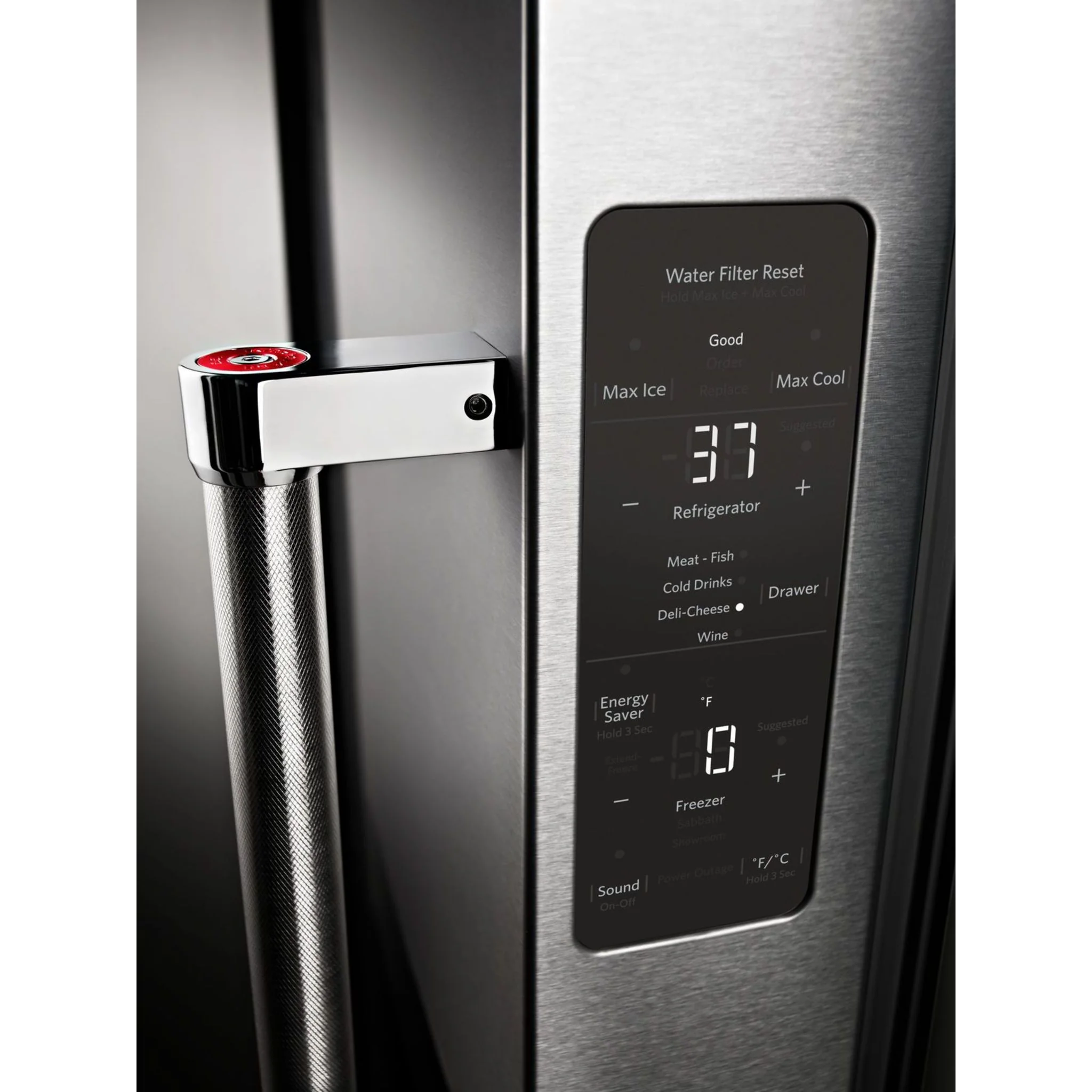 KitchenAid 23.8 cu. ft. 36" Counter-Depth French Door Platinum Interior Refrigerator with PrintShieldFinish -Stainless Steel (KRFC704FPS) - Image 18
