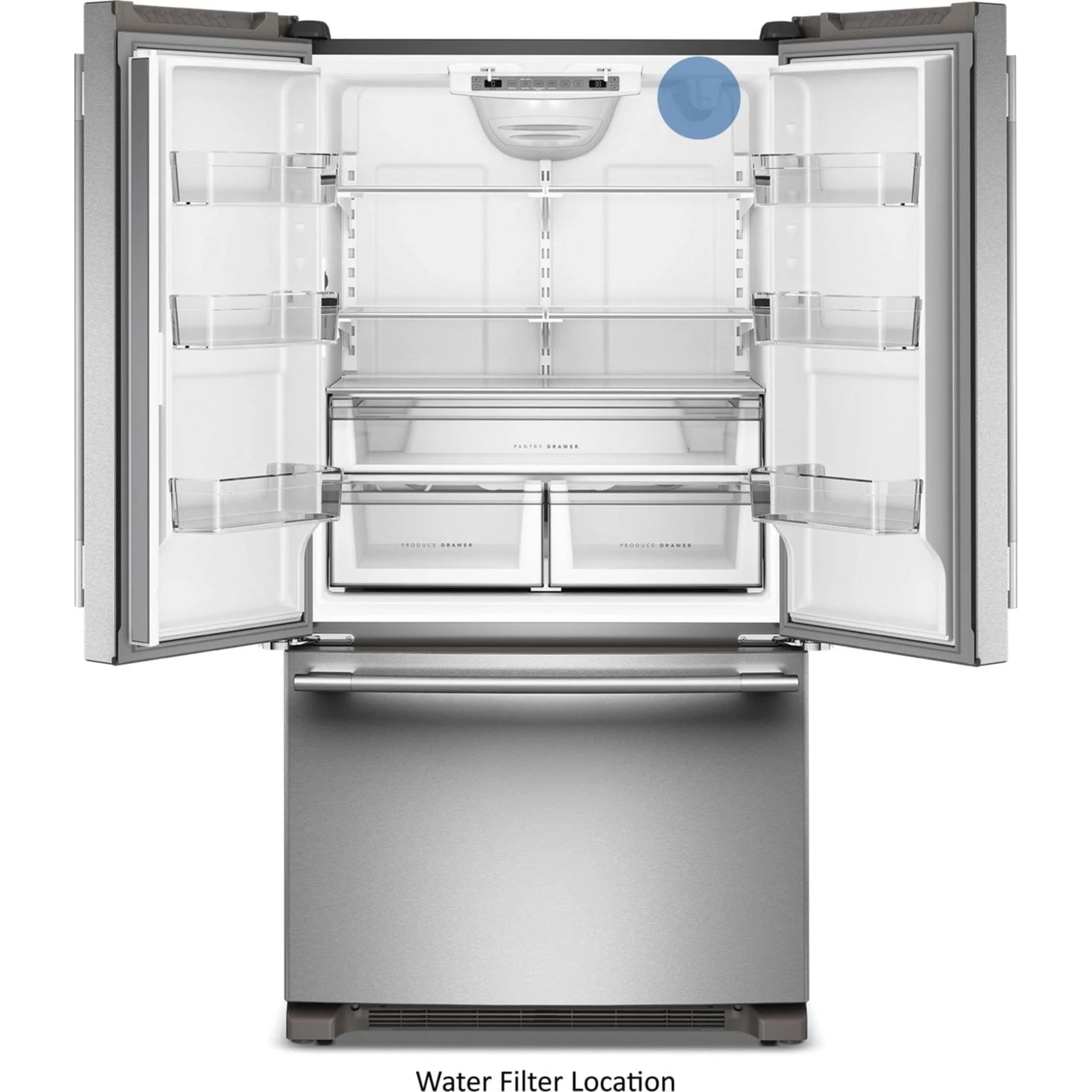 KitchenAid 25 Cu. Ft. 36-Inch Standard-Depth French Door Refrigerator with Internal Water Dispenser -PrintShield Stainless (KRFF136SPS) - Image 13