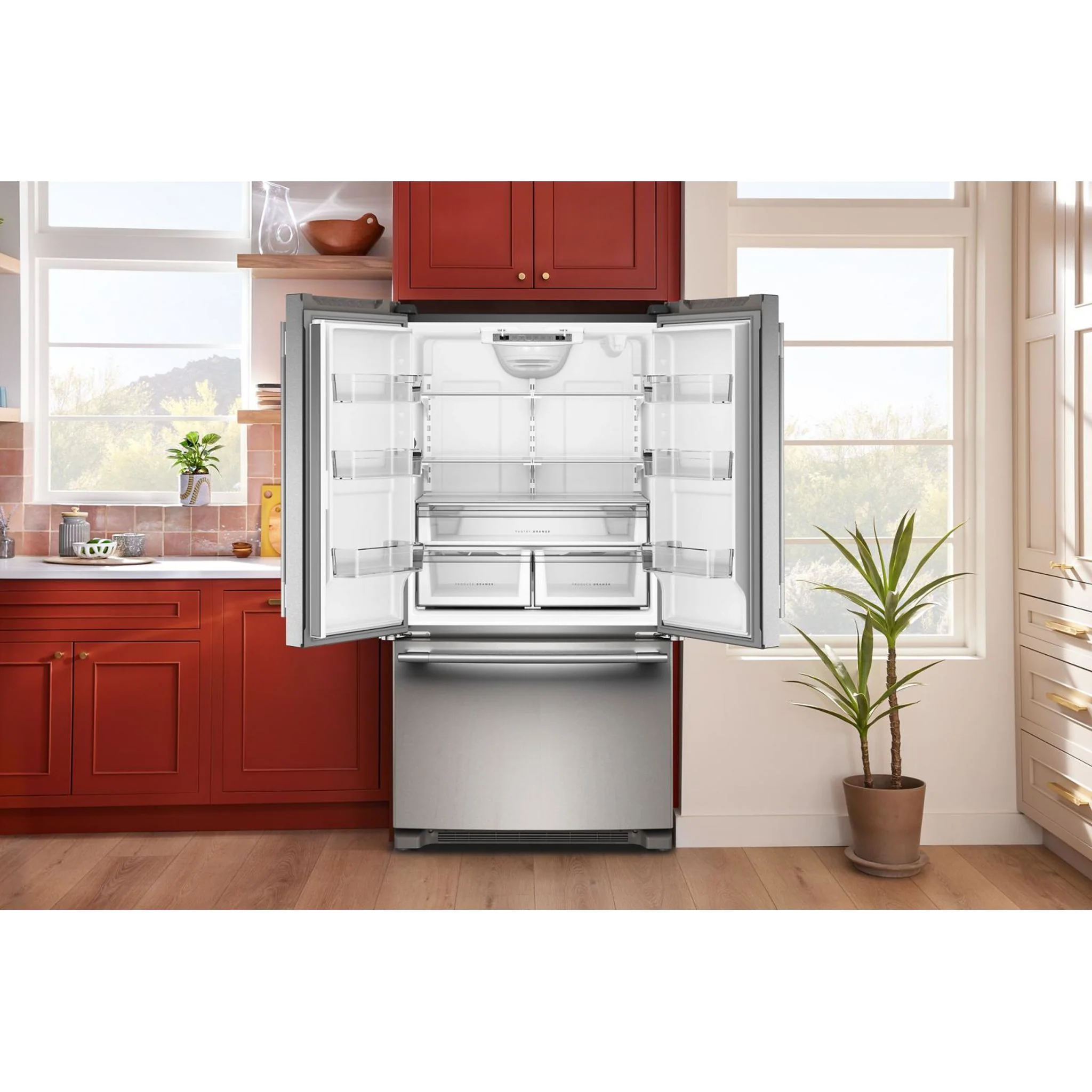 KitchenAid 25 Cu. Ft. 36-Inch Standard-Depth French Door Refrigerator with Internal Water Dispenser -PrintShield Stainless (KRFF136SPS) - Image 15