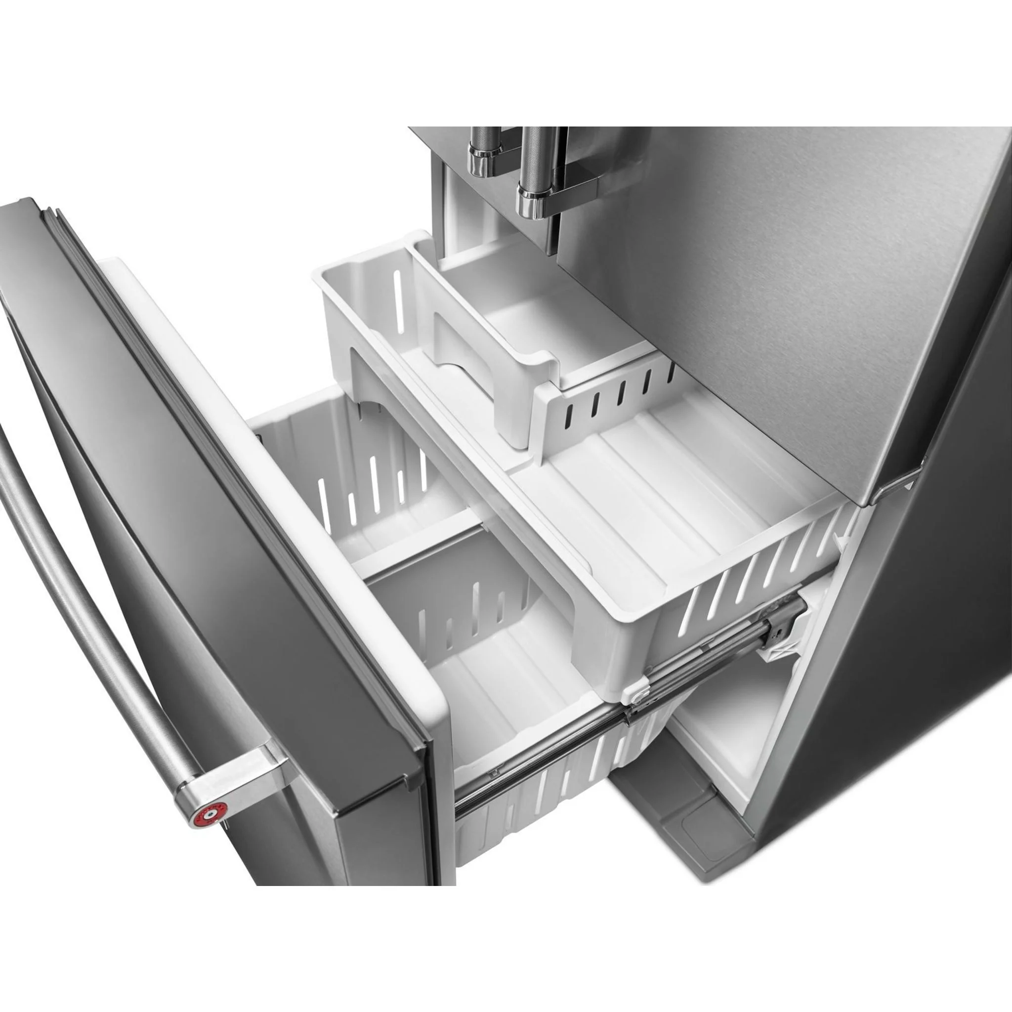 KitchenAid 20 cu.ft. 30" Width Standard Depth French Door Refrigerator with Interior Dispense - Stainless Steel (KRFF300ESS) - Image 20