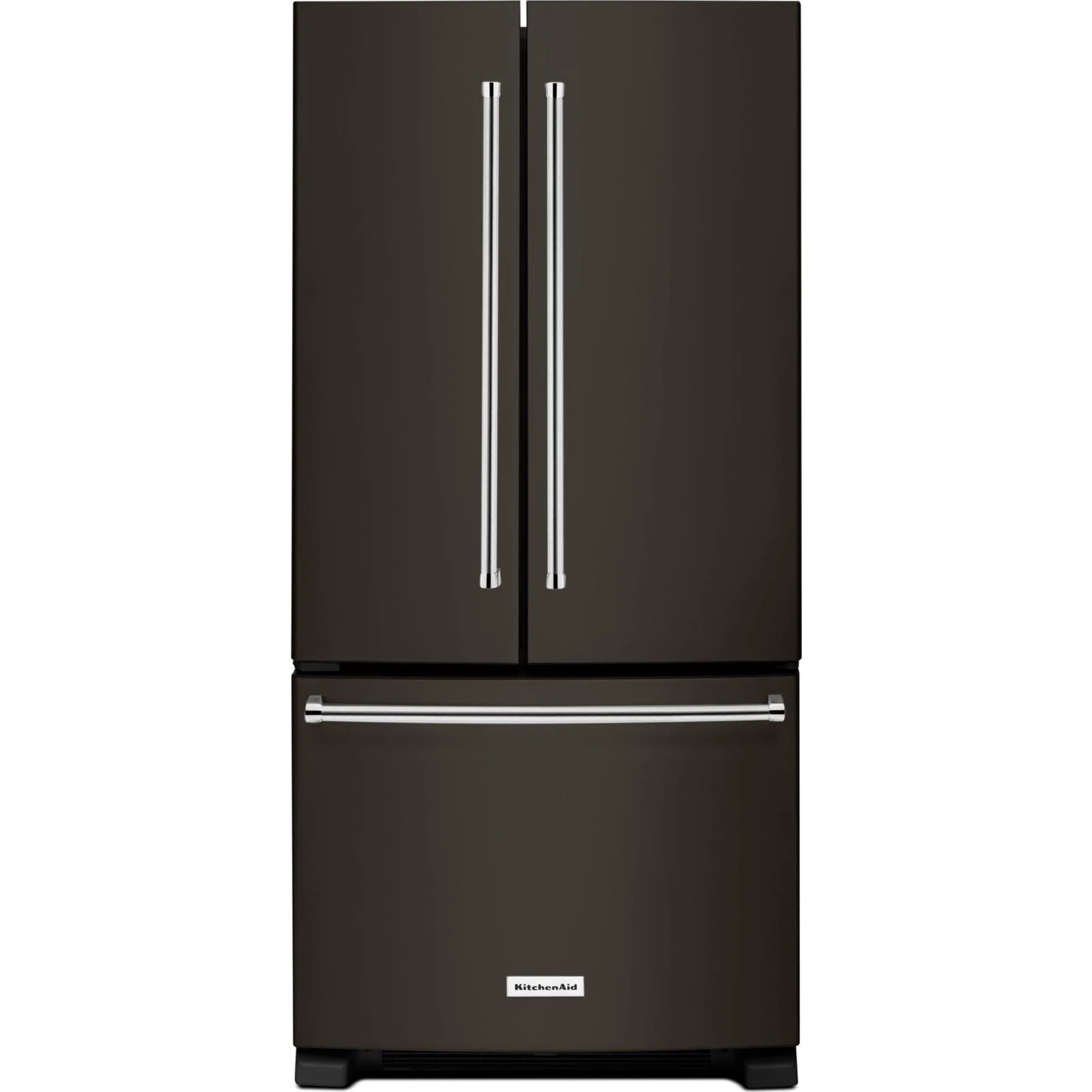 KitchenAid 22 cu. Ft. 33-Inch Width Standard Depth French Door Refrigerator with Interior Dispense and PrintShieldFinish -Black Stainless (KRFF302EBS) - Image 5