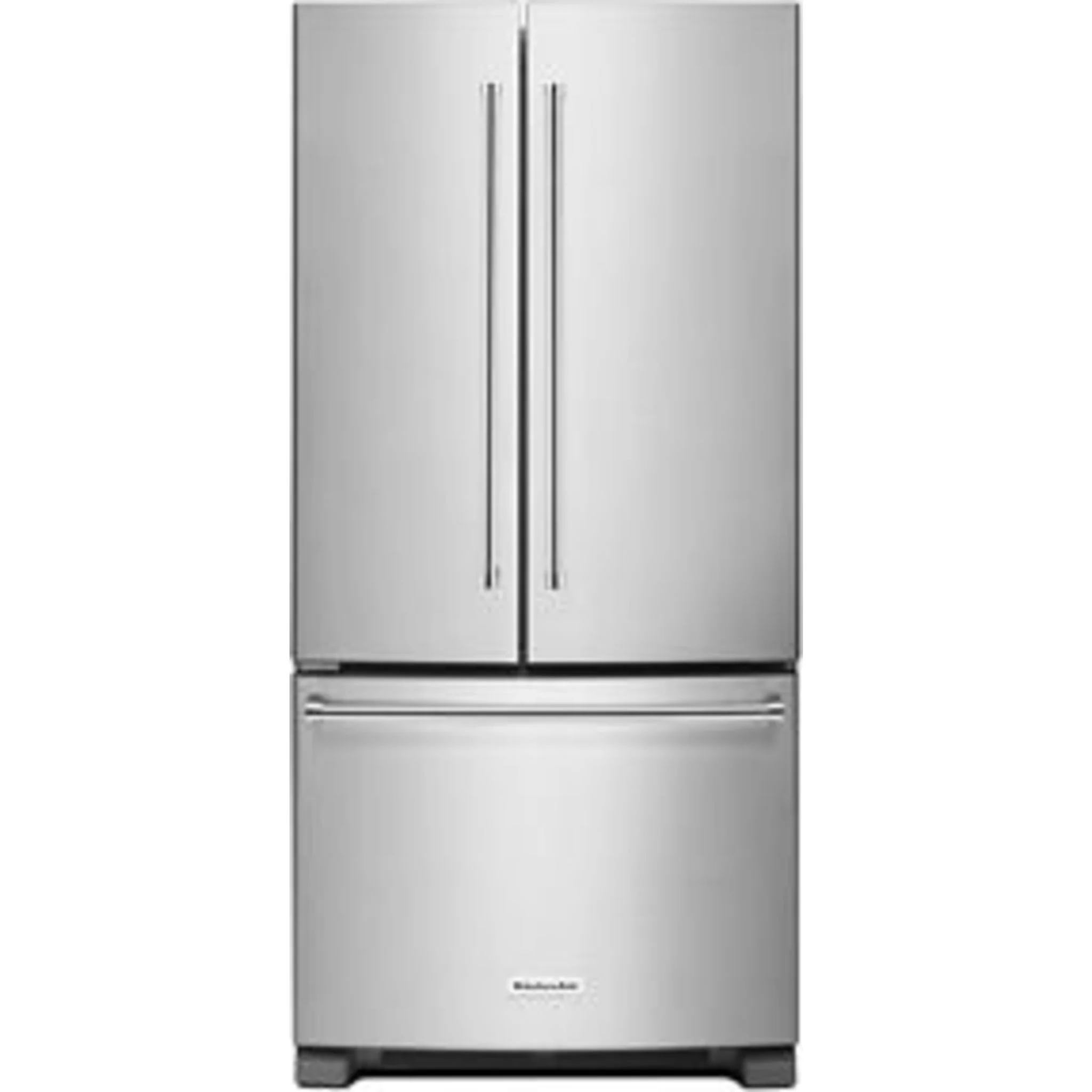 KitchenAid 22 cu. Ft. 33-Inch Width Standard Depth French Door Refrigerator with Interior Dispense -Stainless Steel (KRFF302ESS) - Image 14