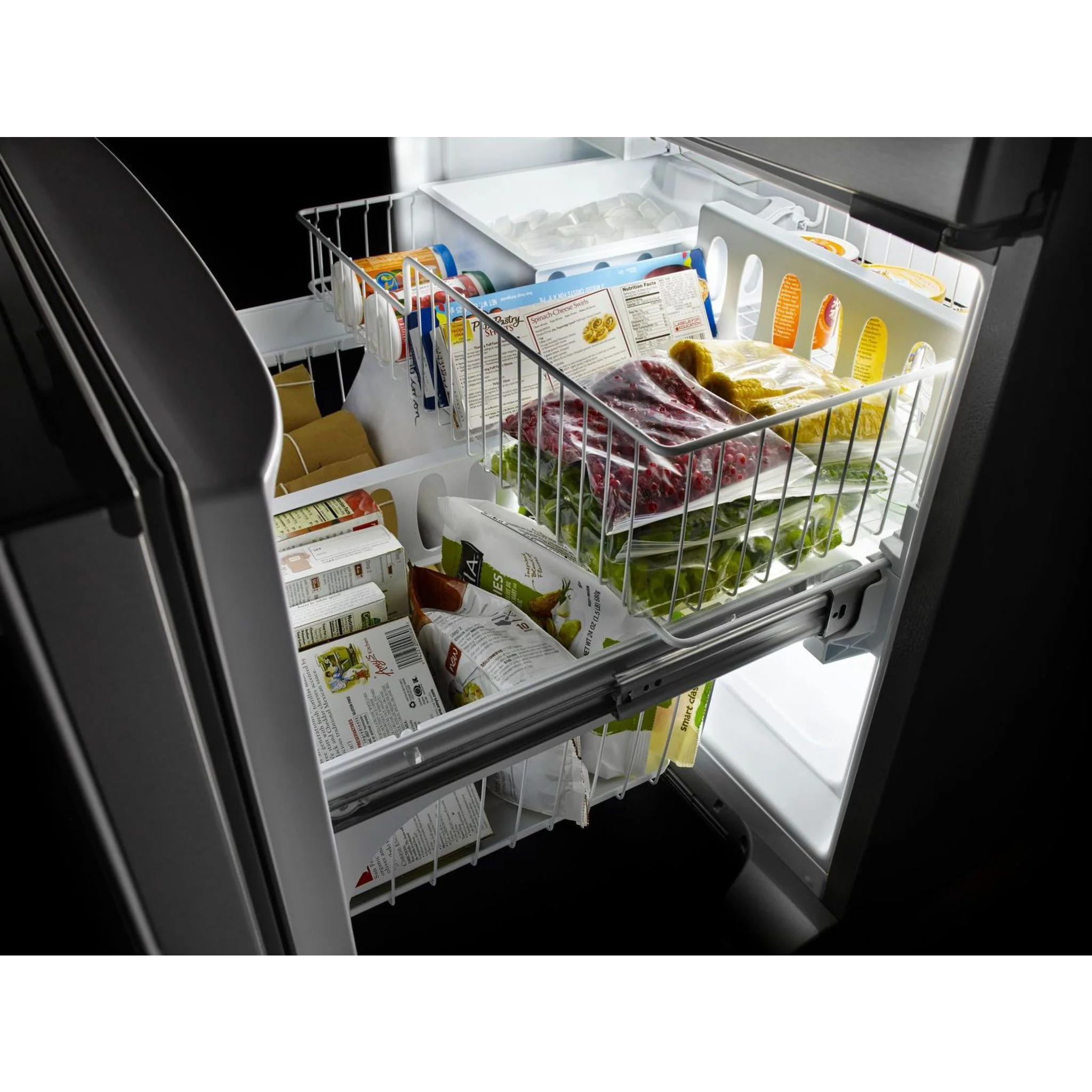 KitchenAid 25 cu.ft. 36-Width Standard Depth French Door Refrigerator with Interior Dispense -Stainless Steel (KRFF305ESS) - Image 17