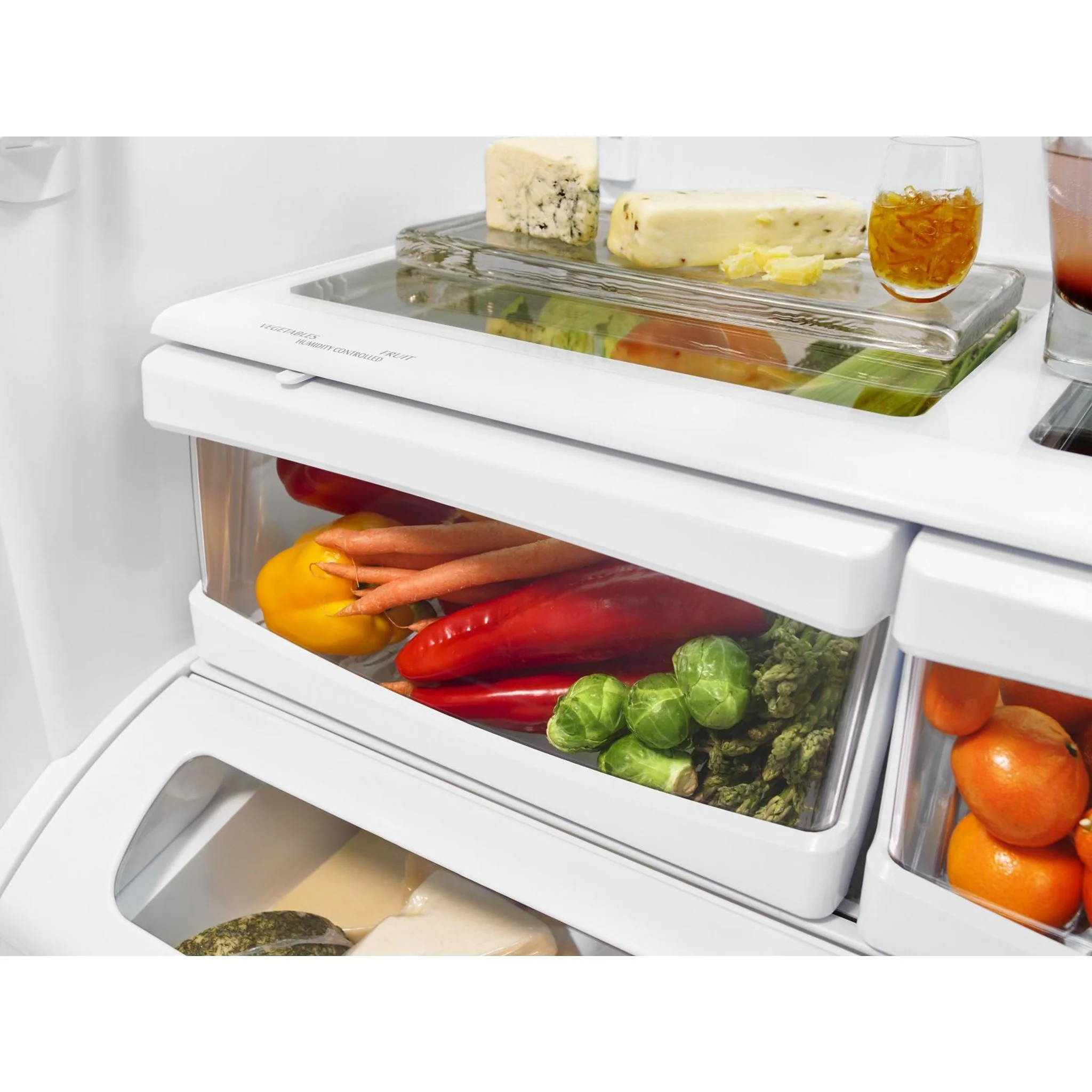 KitchenAid 25 cu.ft. 36-Width Standard Depth French Door Refrigerator with Interior Dispense -Stainless Steel (KRFF305ESS) - Image 44
