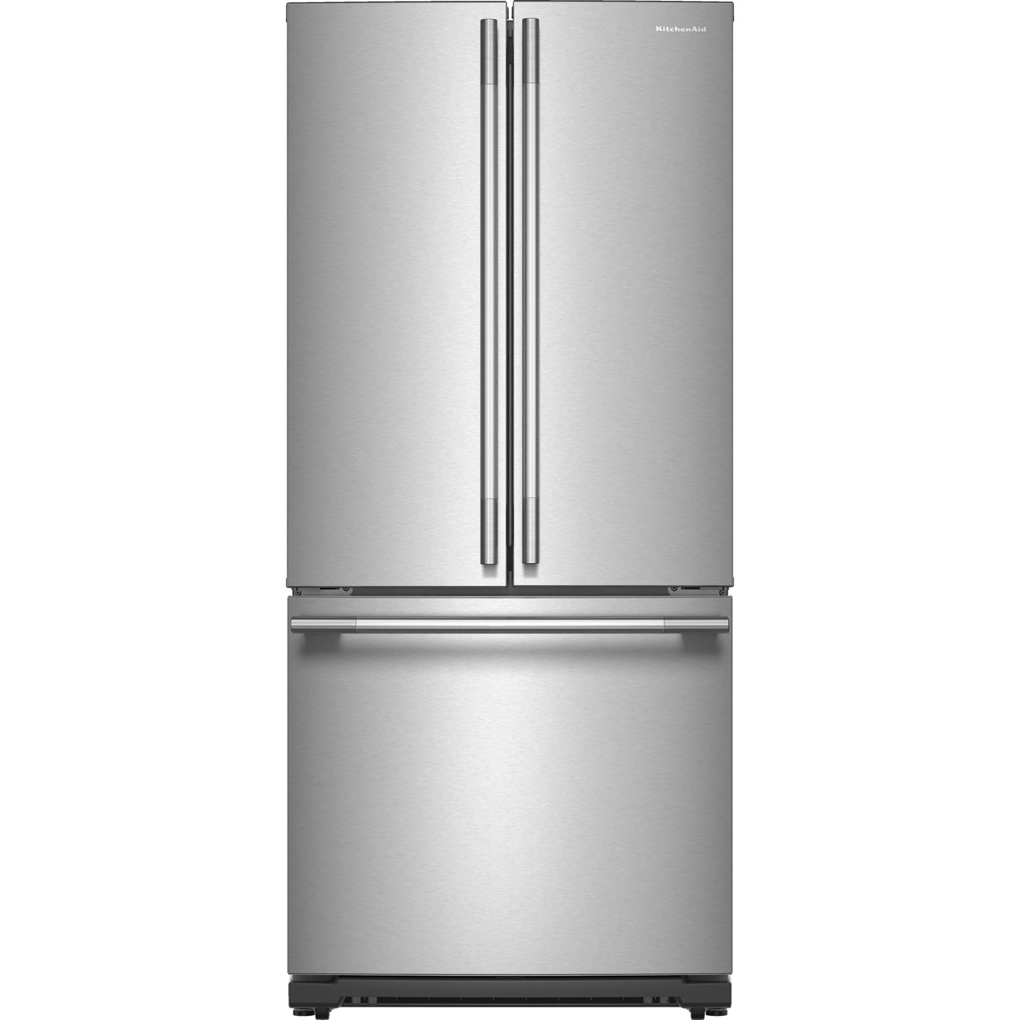 KitchenAid 20 Cu. Ft. 30-Inch Standard Depth French Door Refrigerator with Interior Dispenser - PrintShield Stainless (KRFF330SPS)