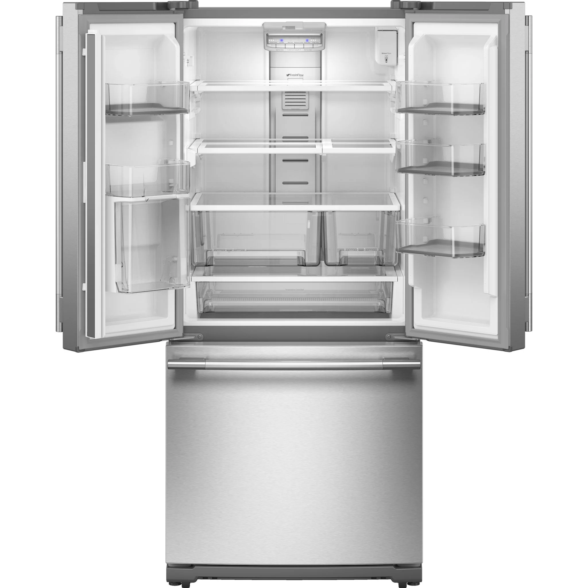 KitchenAid 20 Cu. Ft. 30-Inch Standard Depth French Door Refrigerator with Interior Dispenser - PrintShield Stainless (KRFF330SPS) - Image 3