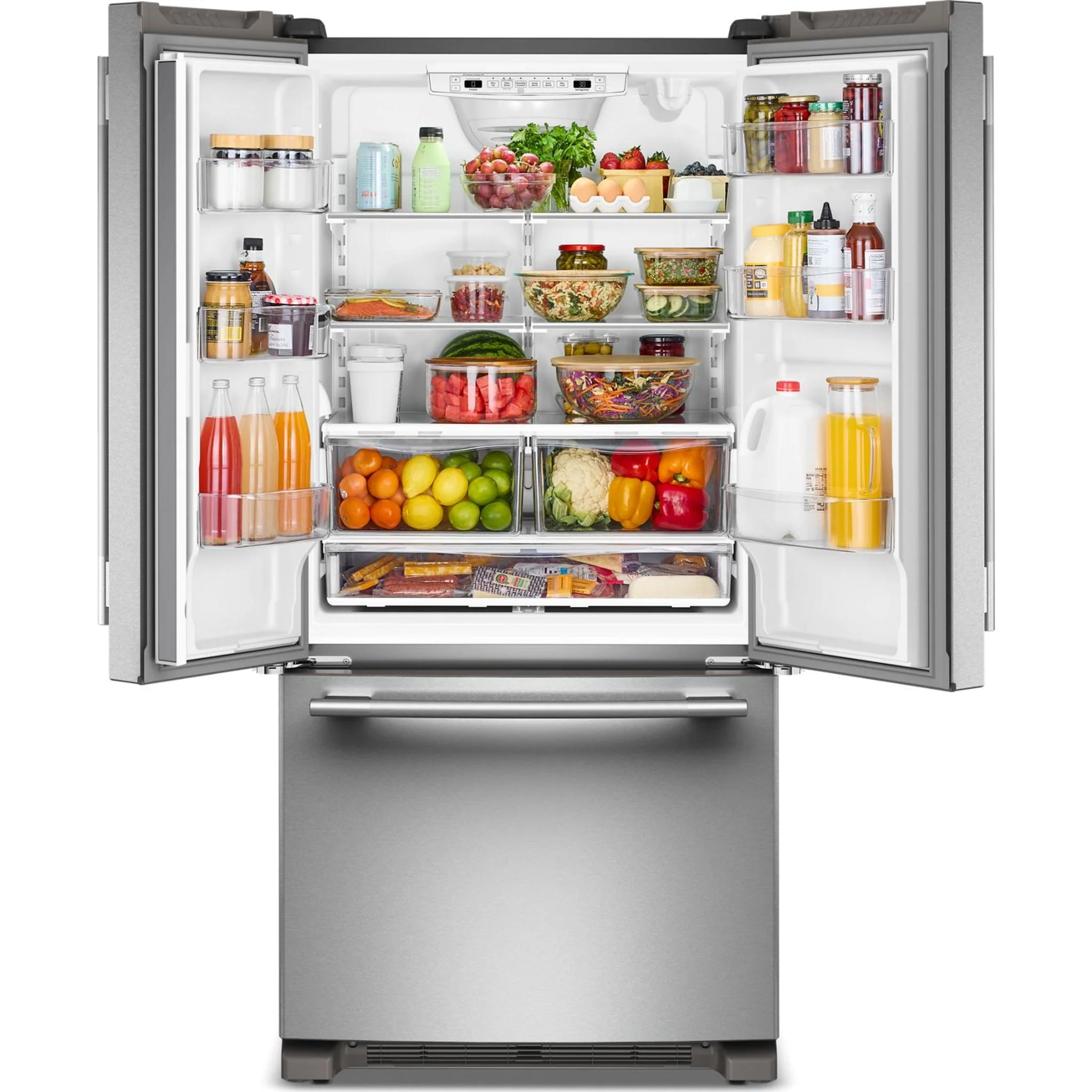 KitchenAid 22 Cu. Ft. 33-Inch Standard-Depth French Door Refrigerator with Internal Water Dispenser -PrintShield Stainless (KRFF333SPS) - Image 9