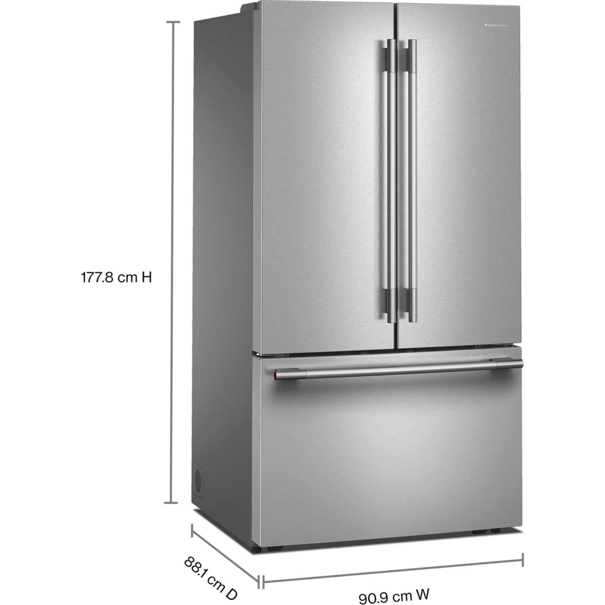 KitchenAid 31 cu. ft. French Door Refrigerator with Interior Water and Ice -PrintShield Stainless (KRFF336SPS) - Image 10