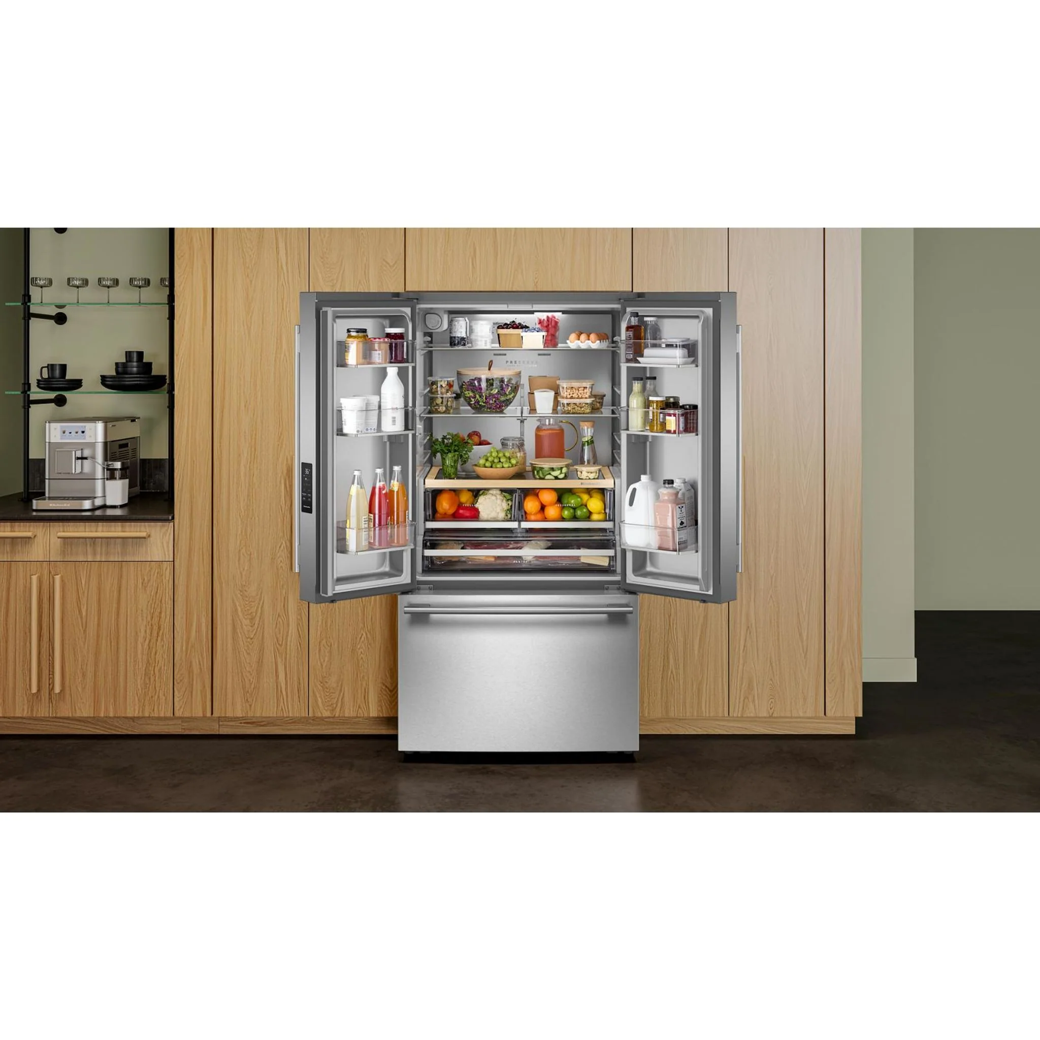 KitchenAid 31 cu. ft. French Door Refrigerator with Interior Water and Ice -PrintShield Stainless (KRFF336SPS) - Image 11