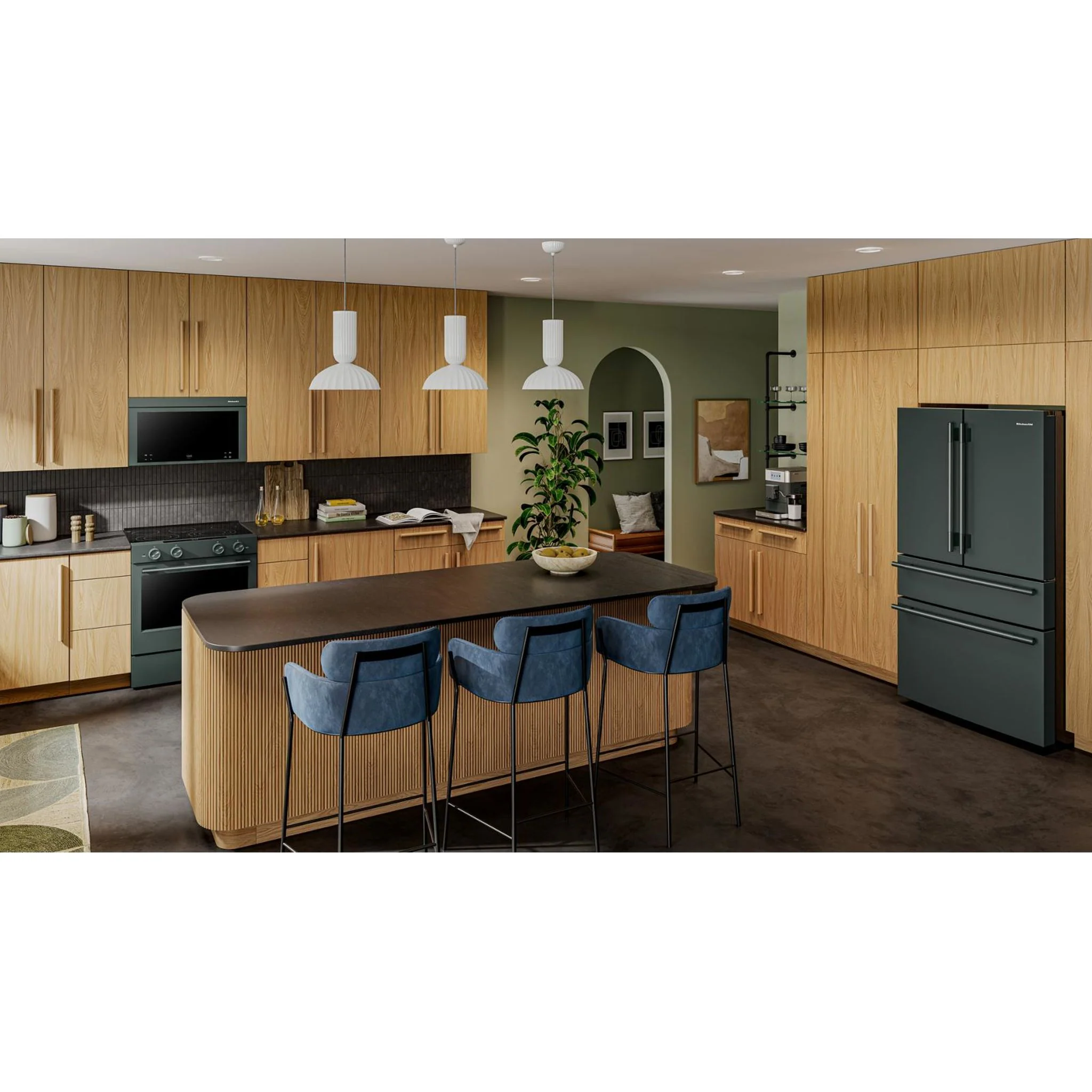 KitchenAid 30 cu. ft. French Door Refrigerator with Exterior Water and Ice - Juniper (KRFF436SJP) - Image 6
