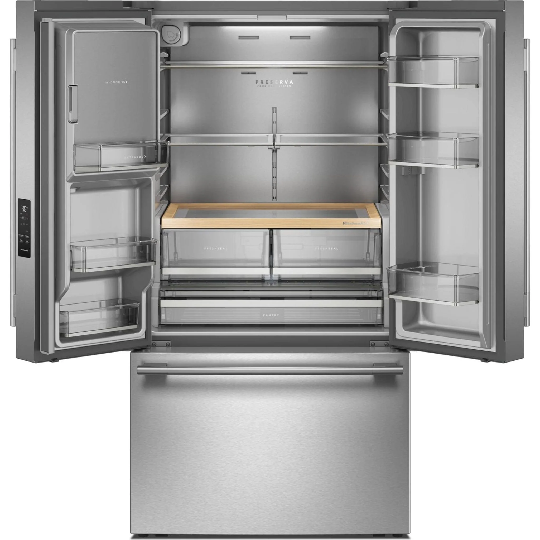 KitchenAid 30 cu. ft. French Door Refrigerator with Exterior Water and Ice -PrintShield Stainless (KRFF436SPS) - Image 11