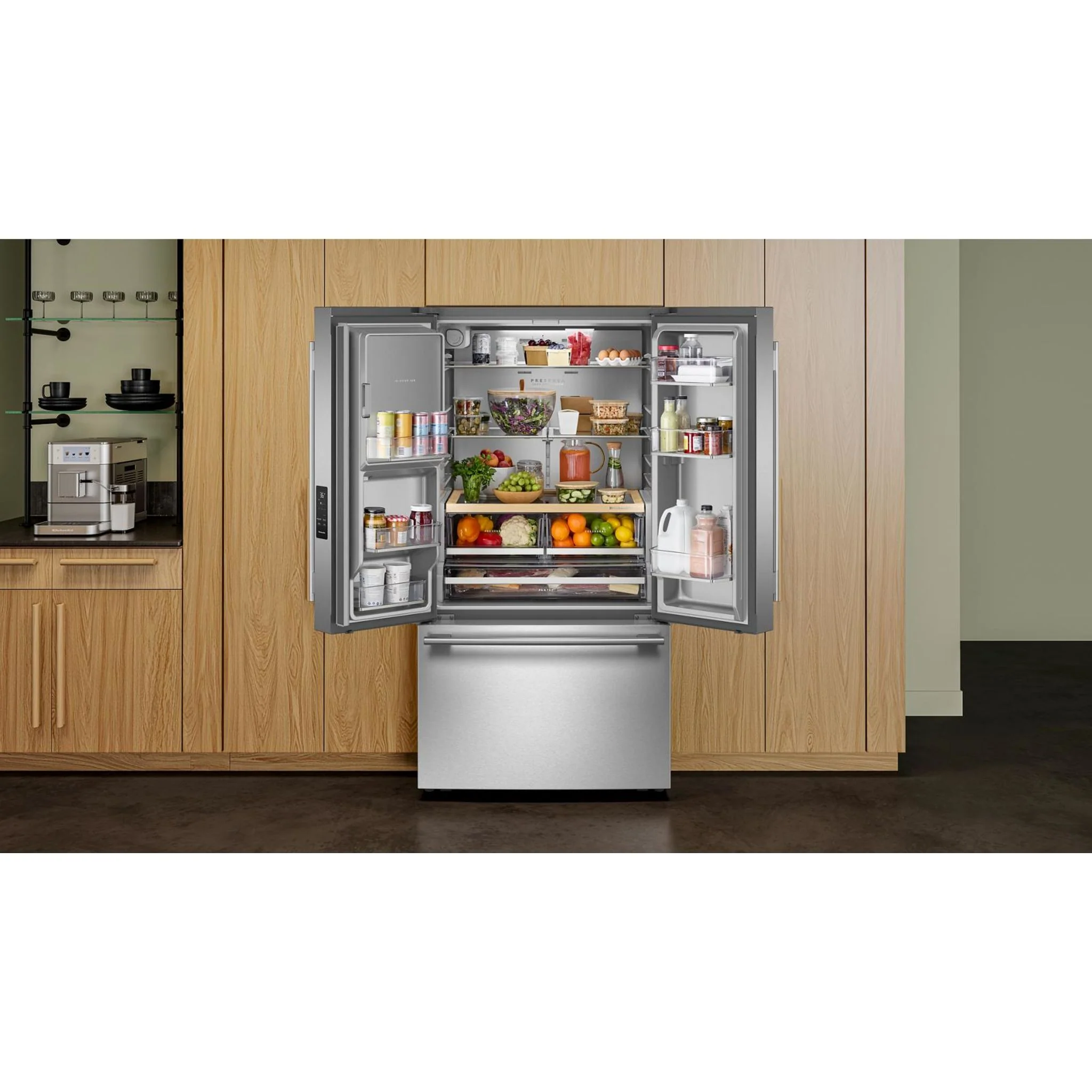 KitchenAid 30 cu. ft. French Door Refrigerator with Exterior Water and Ice -PrintShield Stainless (KRFF436SPS) - Image 3