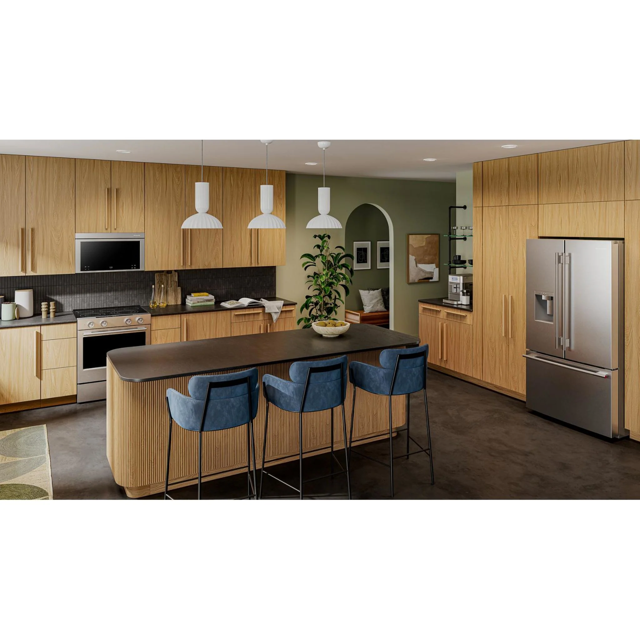 KitchenAid 30 Cu. Ft. French Door Refrigerator with Interior Water & Ice and FreshChill Refrigerated Drawer - PrintShield Stainless (KRMF336SPS) - Image 4