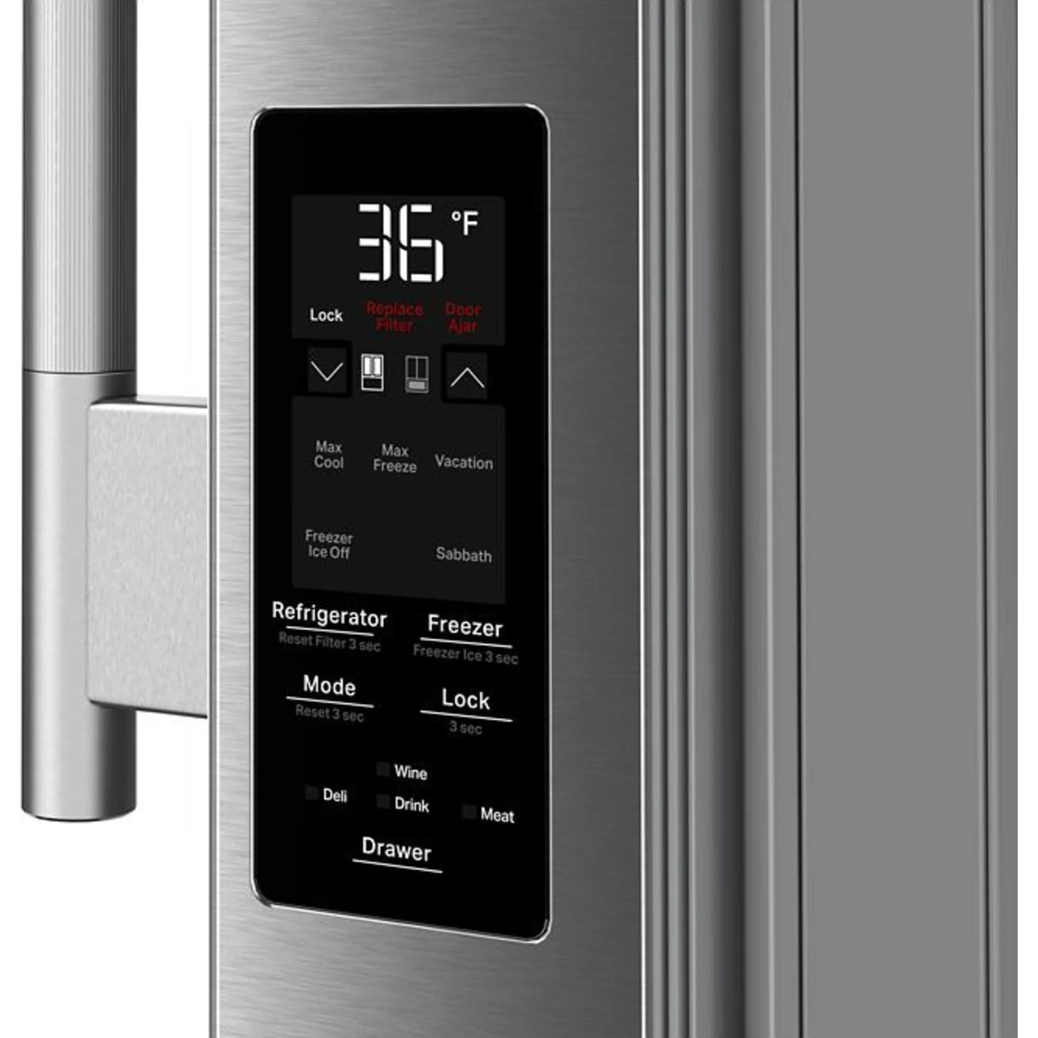 KitchenAid 30 Cu. Ft. French Door Refrigerator with Interior Water & Ice and FreshChill Refrigerated Drawer - PrintShield Stainless (KRMF336SPS) - Image 8