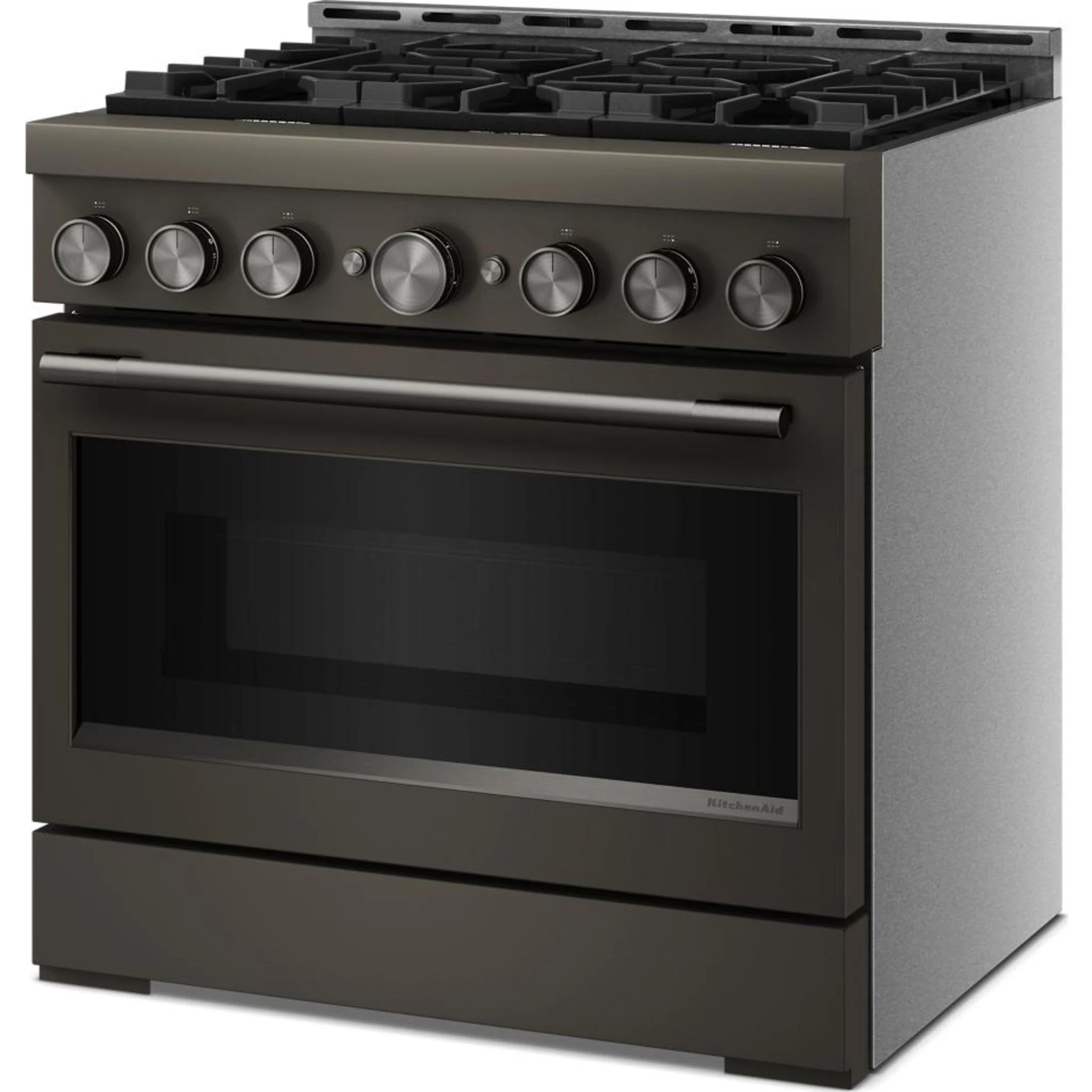 KitchenAid 36-Inch 6 Burner Commercial-Style Gas Range with No Preheat Air Fry Mode -Black Ore (KFGS936SBE) - Image 2