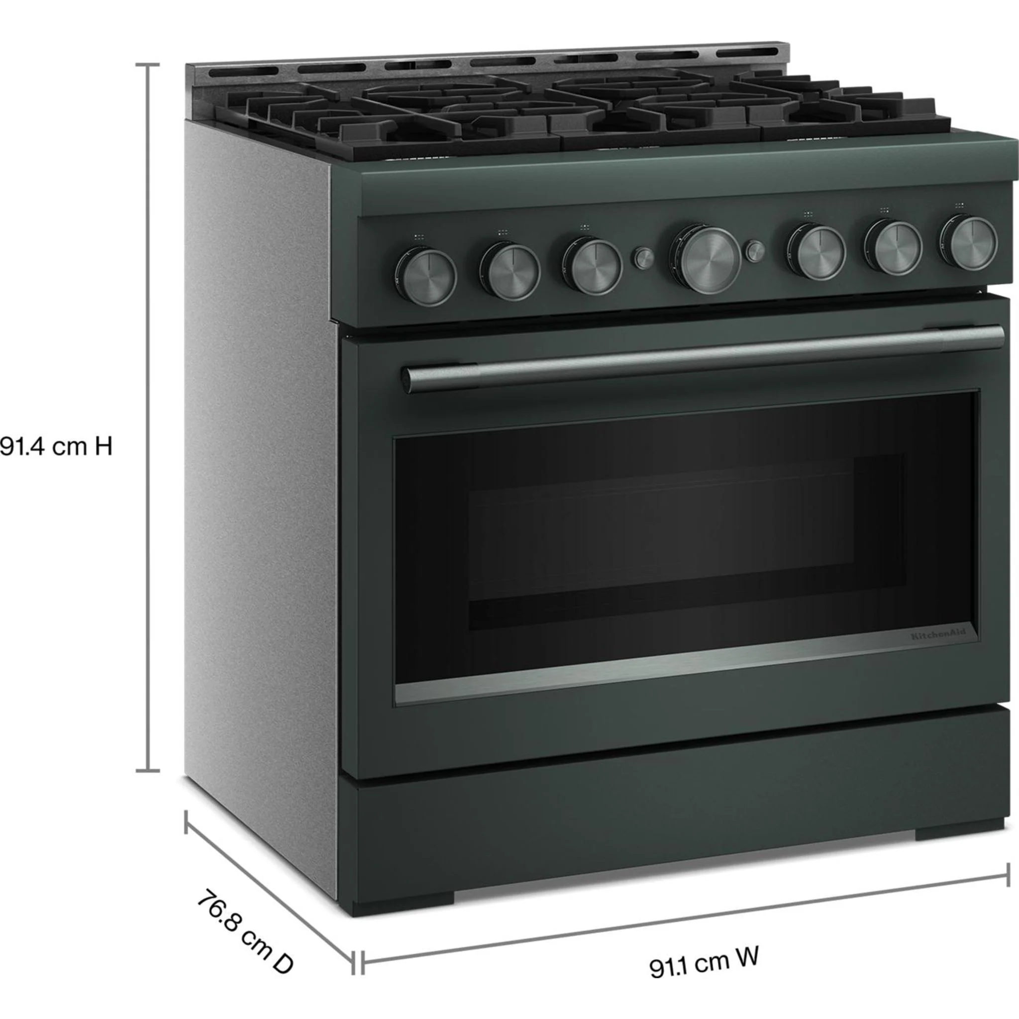 KitchenAid 36-Inch 6 Burner Commercial-Style Gas Range with No Preheat Air Fry Mode -Juniper (KFGS936SJP) - Image 6
