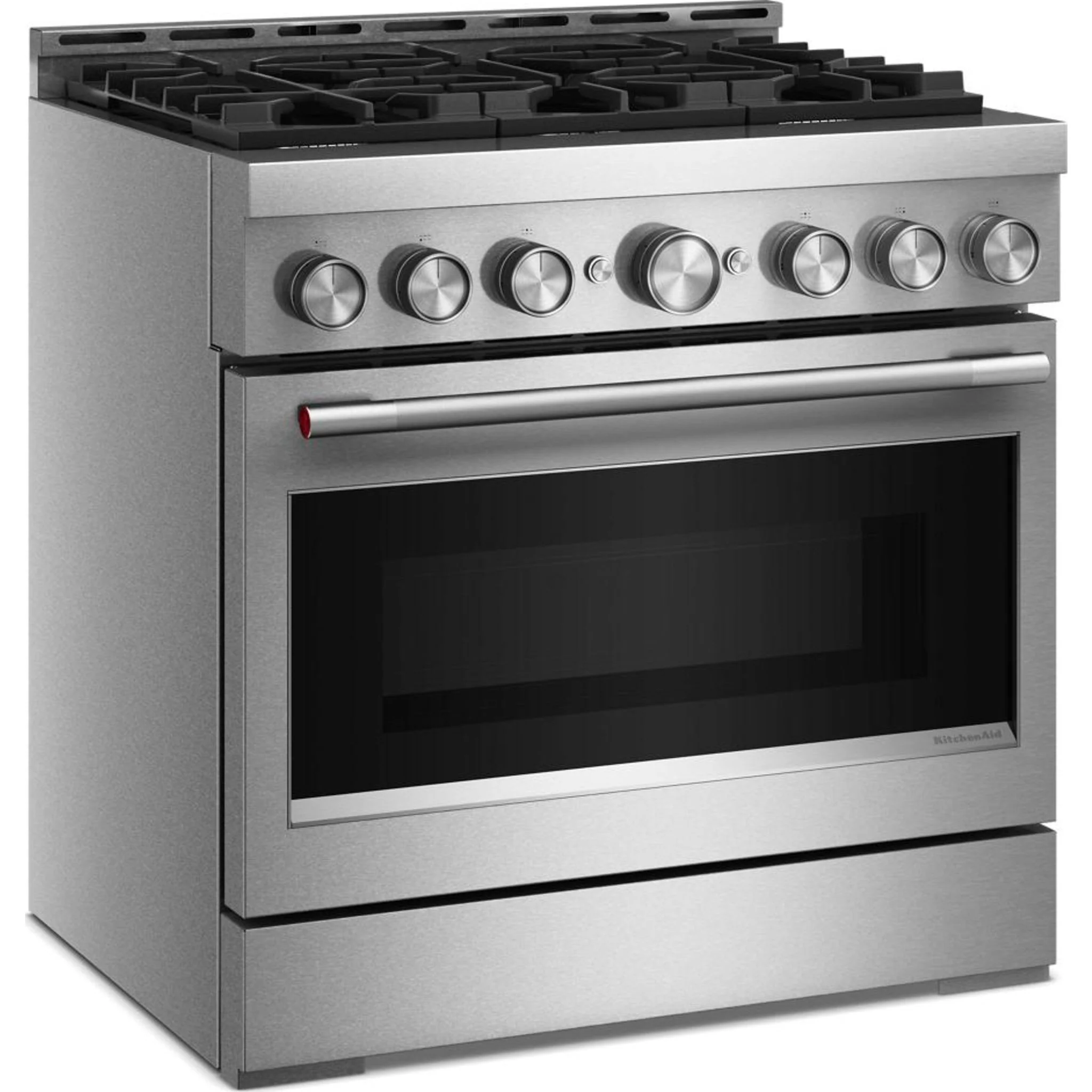 KitchenAid 36-Inch 6 Burner Commercial-Style Gas Range with No Preheat Air Fry Mode -Stainless Steel (KFGS936SSS) - Image 2