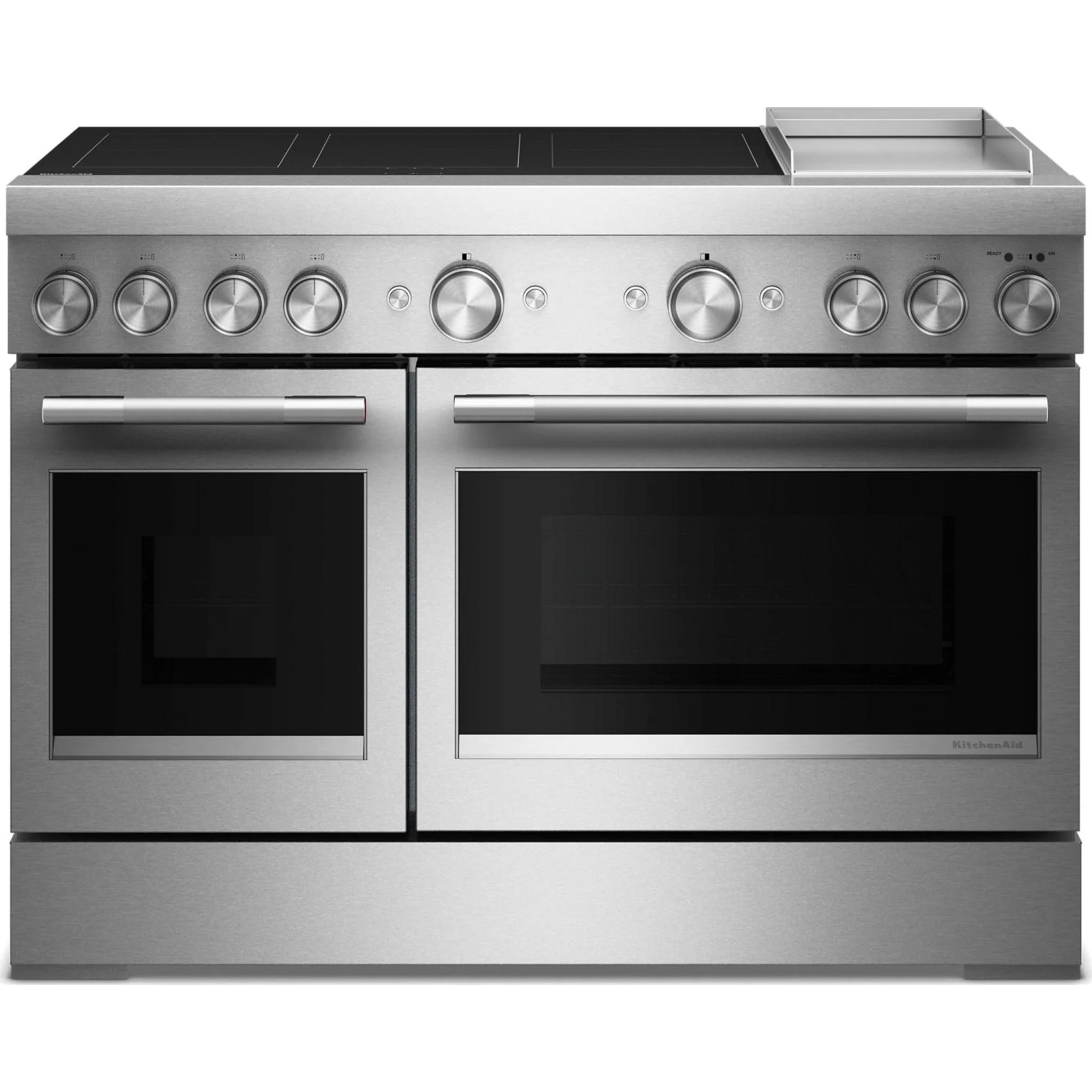 KitchenAid 48-Inch 6-Element Induction Freestanding Commercial-Style Range with Griddle -Stainless Steel (KFID948SSS)