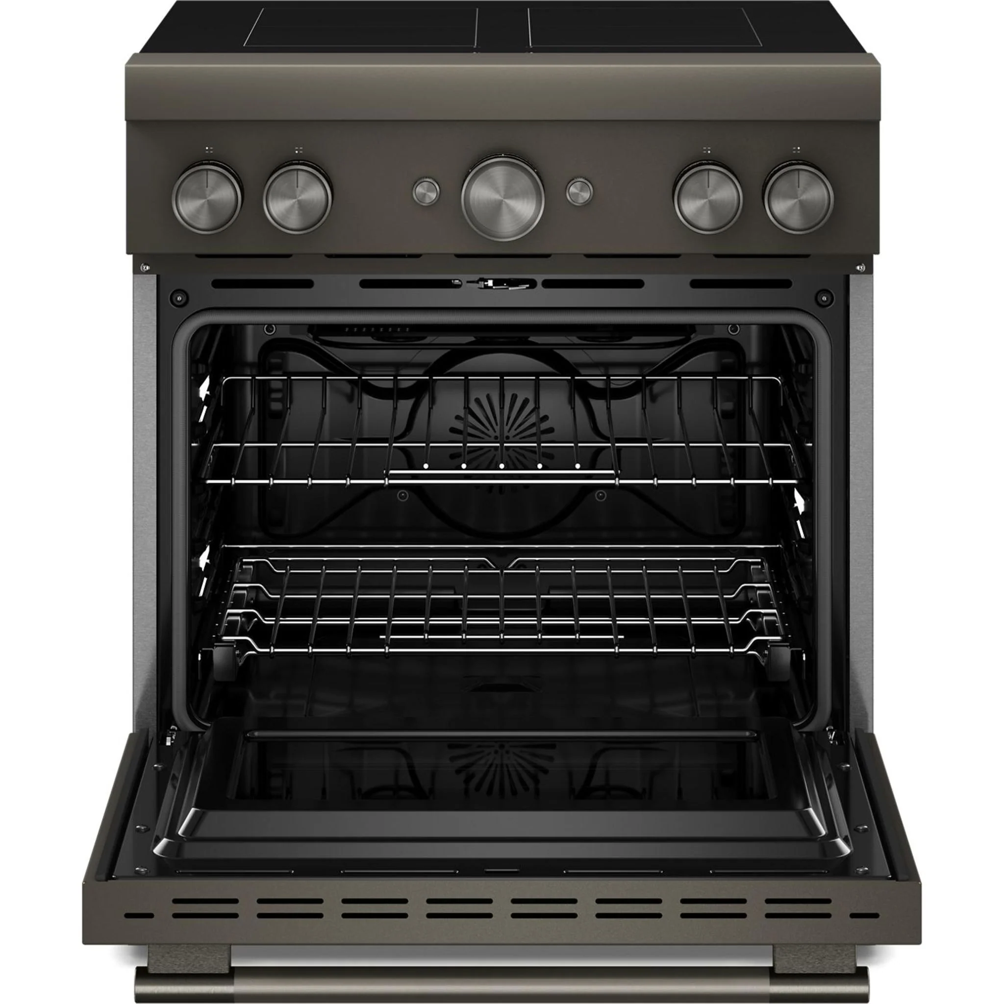 KitchenAid 30-Inch 4-Element Induction Freestanding Commercial-Style Range with Air Fry -Black Ore (KFIS930SBE) - Image 3