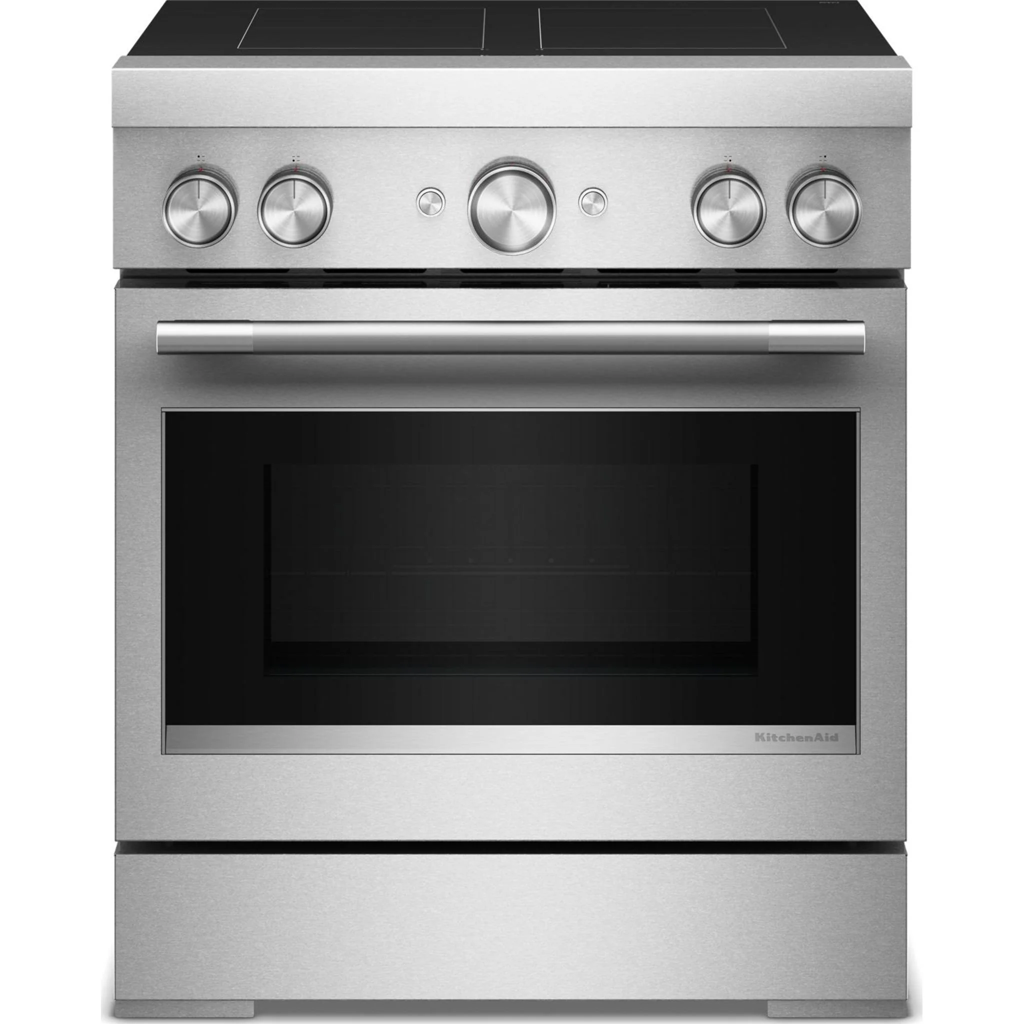 KitchenAid 30-Inch 4-Element Induction Freestanding Commercial-Style Range with Air Fry -Stainless Steel (KFIS930SSS)