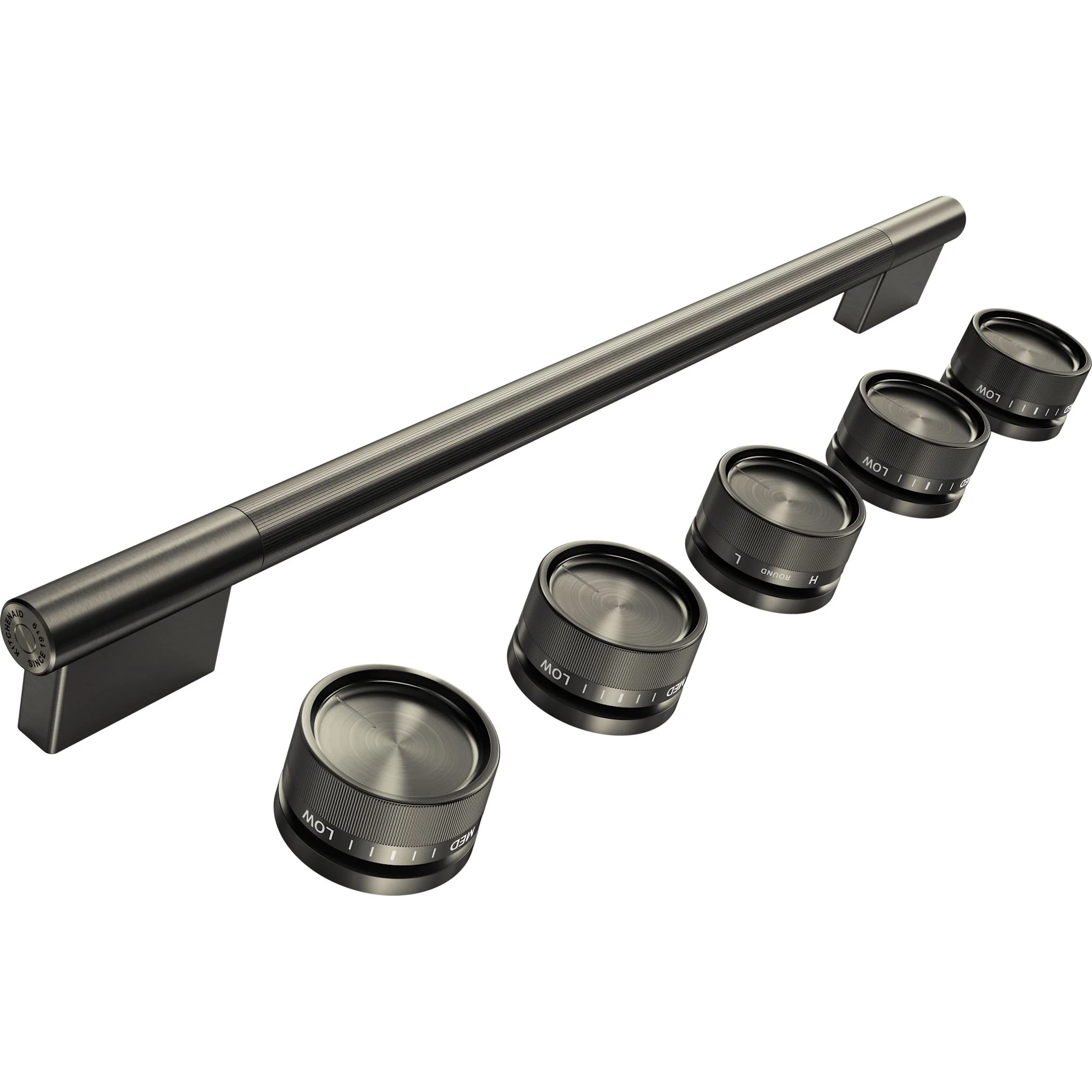 KitchenAid Black Ore Handle and Knob Hardware Accessory Kit for  30" Slide-In Convection Range - Black Ore (W11773965) - Image 2