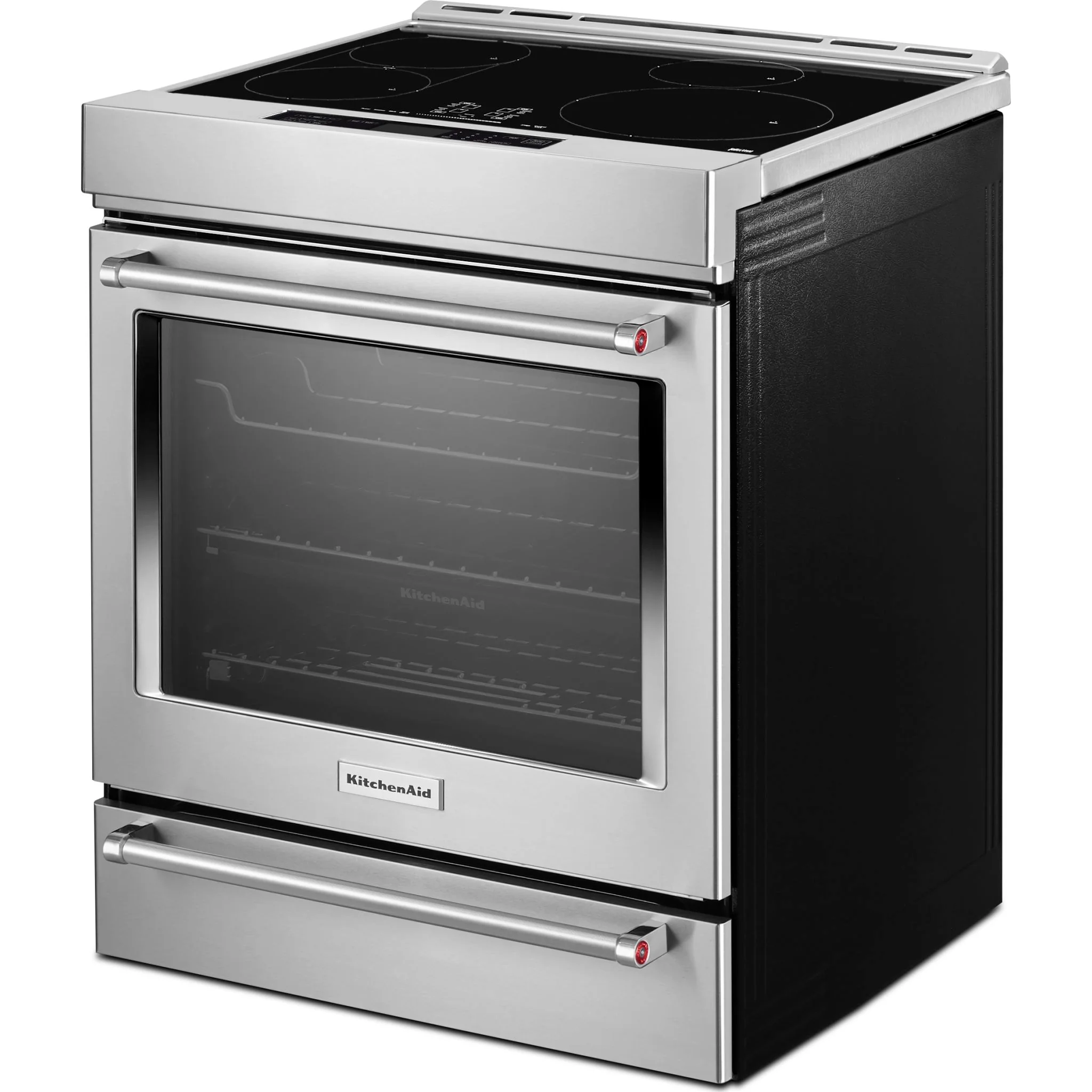 KitchenAid 30-Inch 4-Element Induction Slide-In Convection Range with Air Fry -Stainless Steel (KSIS730PSS)