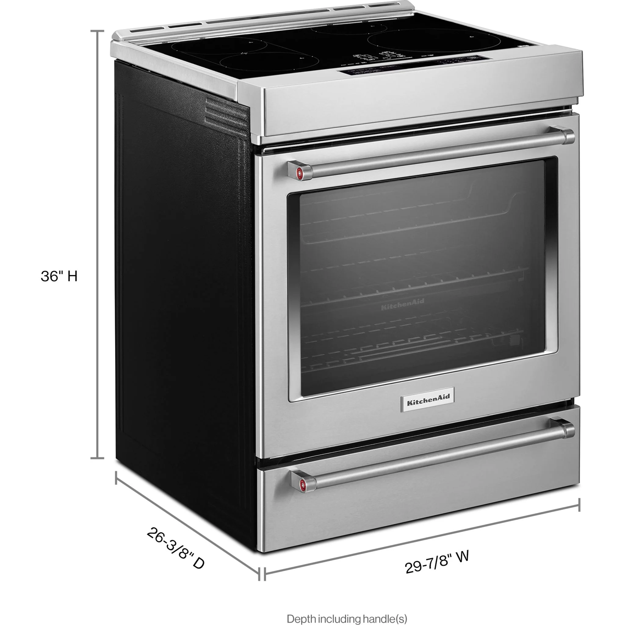 KitchenAid 30-Inch 4-Element Induction Slide-In Convection Range with Air Fry -Stainless Steel (KSIS730PSS) - Image 3
