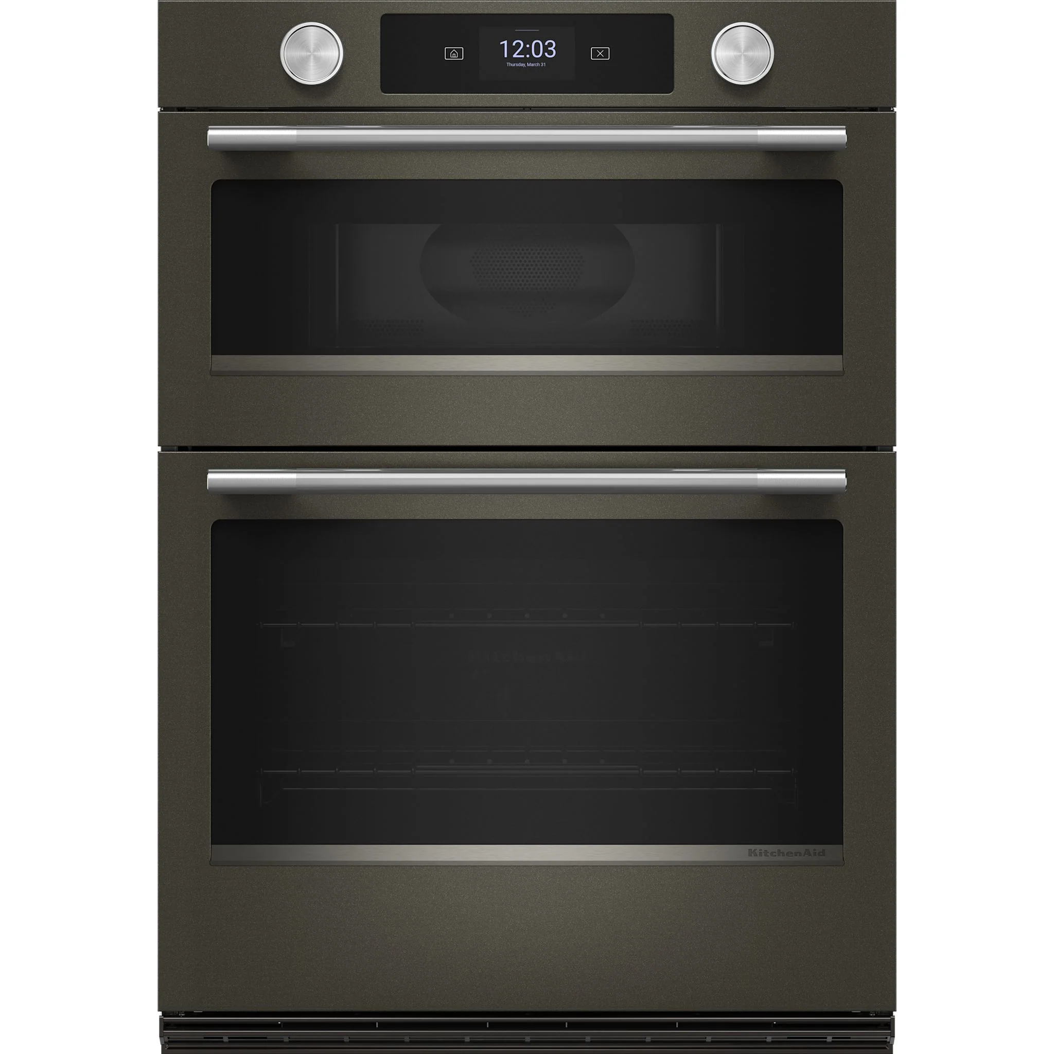 KitchenAid 30-inch Smart Electric Combo Wall Oven with Assisted Cooking Modes - Black Ore -Black Ore (KOEC730SBE)
