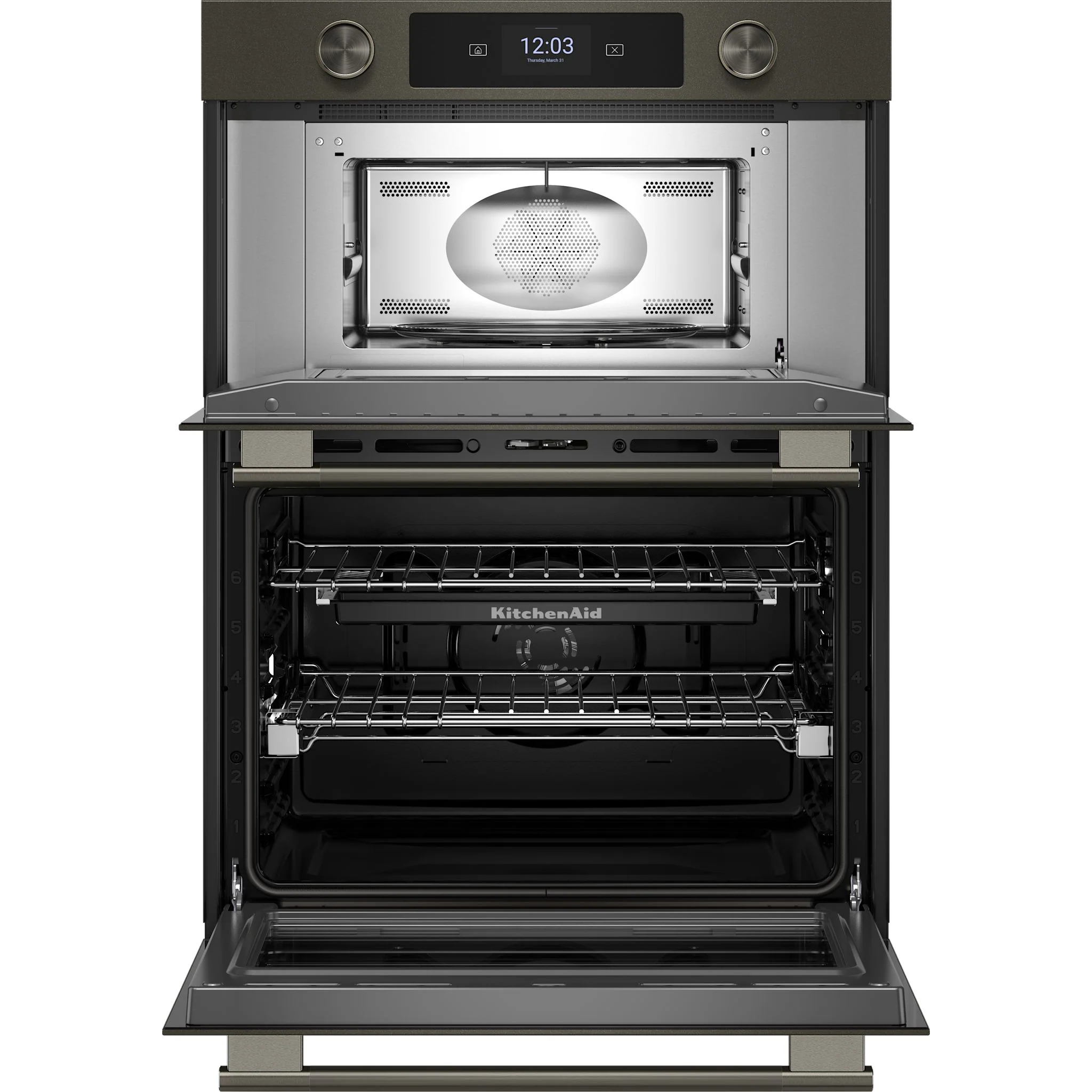 KitchenAid 30-inch Smart Electric Combo Wall Oven with Assisted Cooking Modes - Black Ore -Black Ore (KOEC730SBE) - Image 4