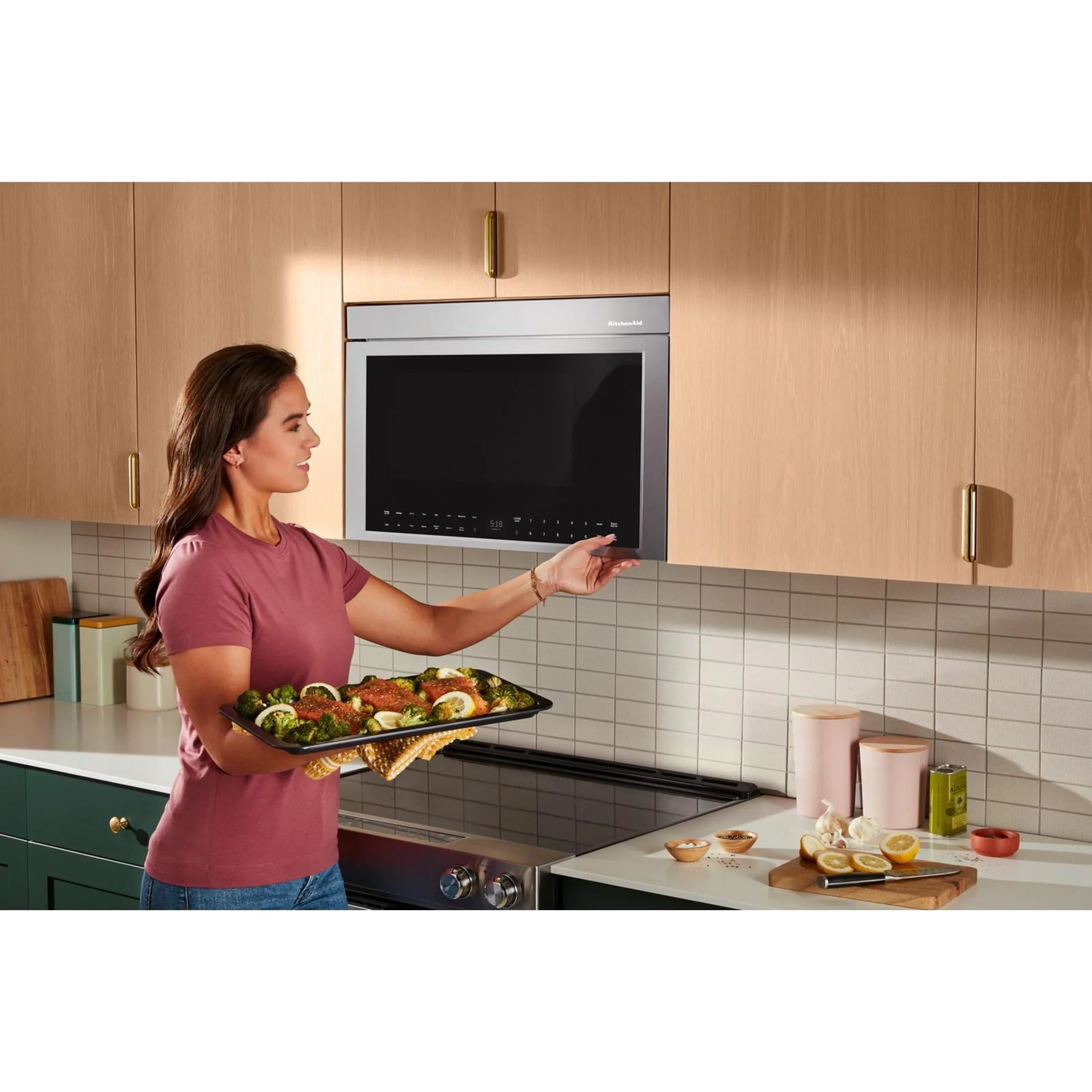 KitchenAid Multifunction Flush Mount Over-the-Range Microwave Oven with Infrared Sensor Modes -PrintShield Stainless (YKMMF730PPS) - Image 12