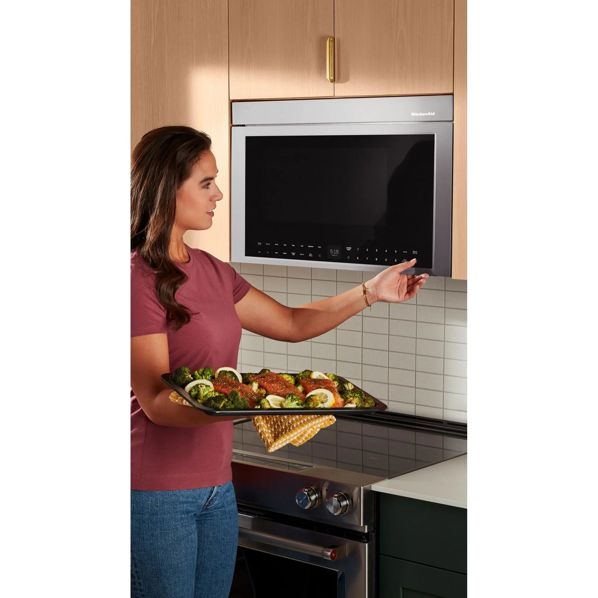 KitchenAid Multifunction Flush Mount Over-the-Range Microwave Oven with Infrared Sensor Modes -PrintShield Stainless (YKMMF730PPS) - Image 17
