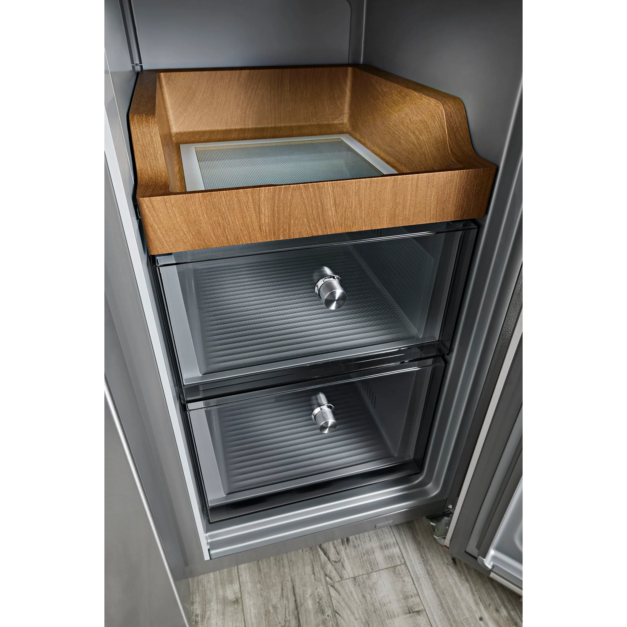 KitchenAid 19.4 cu. ft. 36-inch wide Counter-Depth 4-Door Refrigerator with PrintShieldFinish -PrintShield™ Stainless Finish (KRQC506MPS) - Image 11