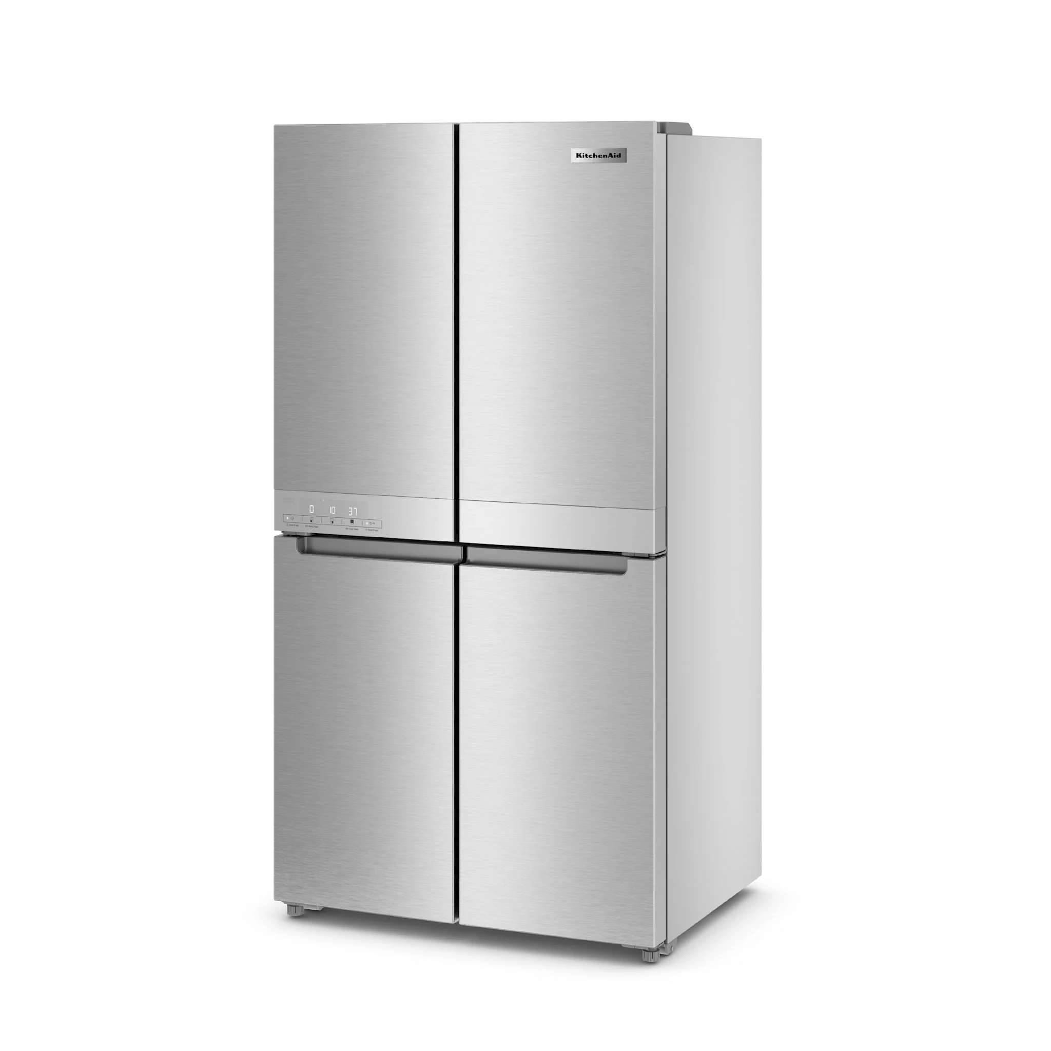 KitchenAid 19.4 cu. ft. 36-inch wide Counter-Depth 4-Door Refrigerator with PrintShieldFinish -PrintShield™ Stainless Finish (KRQC506MPS) - Image 3