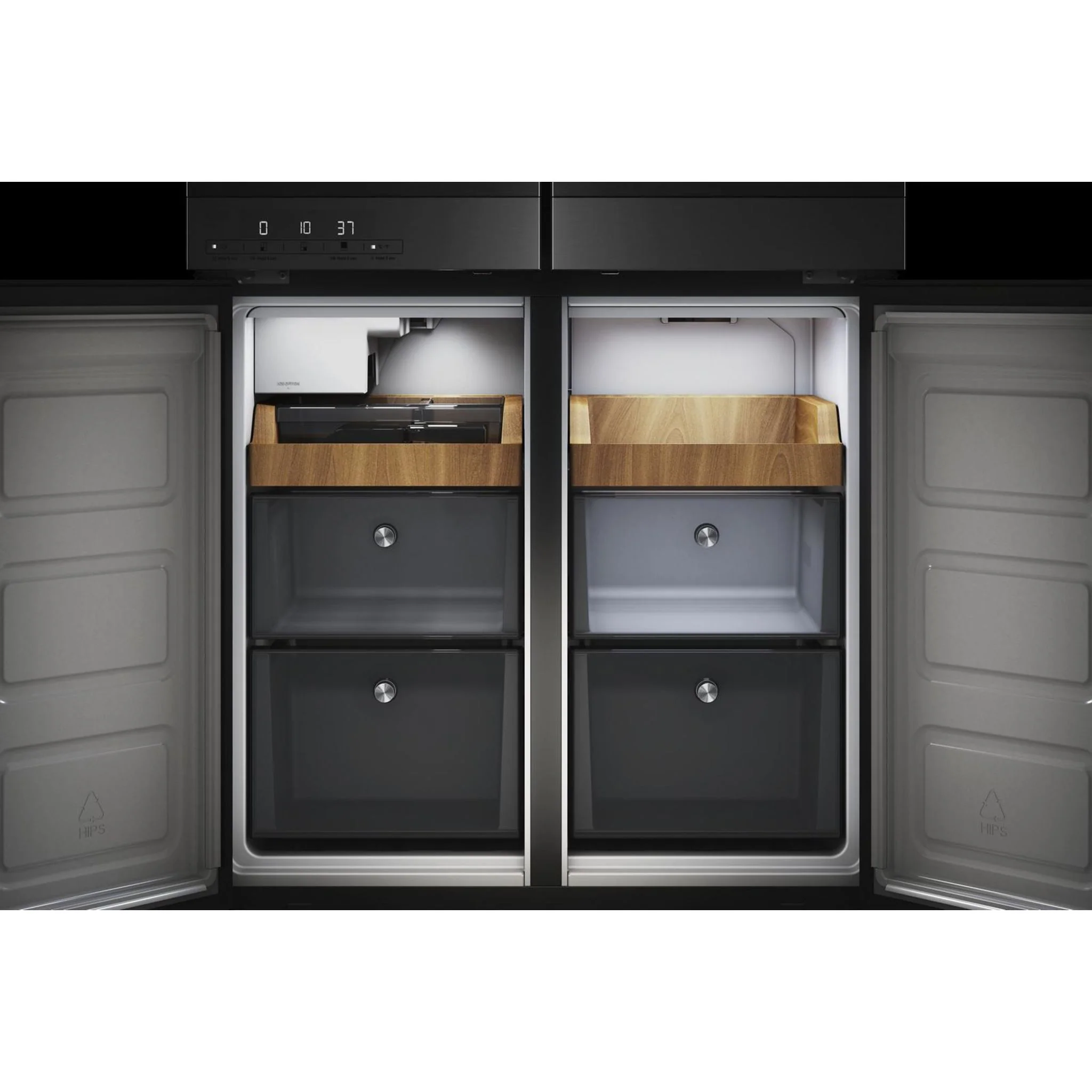 KitchenAid 19.4 cu. ft. 36-inch wide Counter-Depth 4-Door Refrigerator with PrintShieldFinish -PrintShield™ Stainless Finish (KRQC506MPS) - Image 7