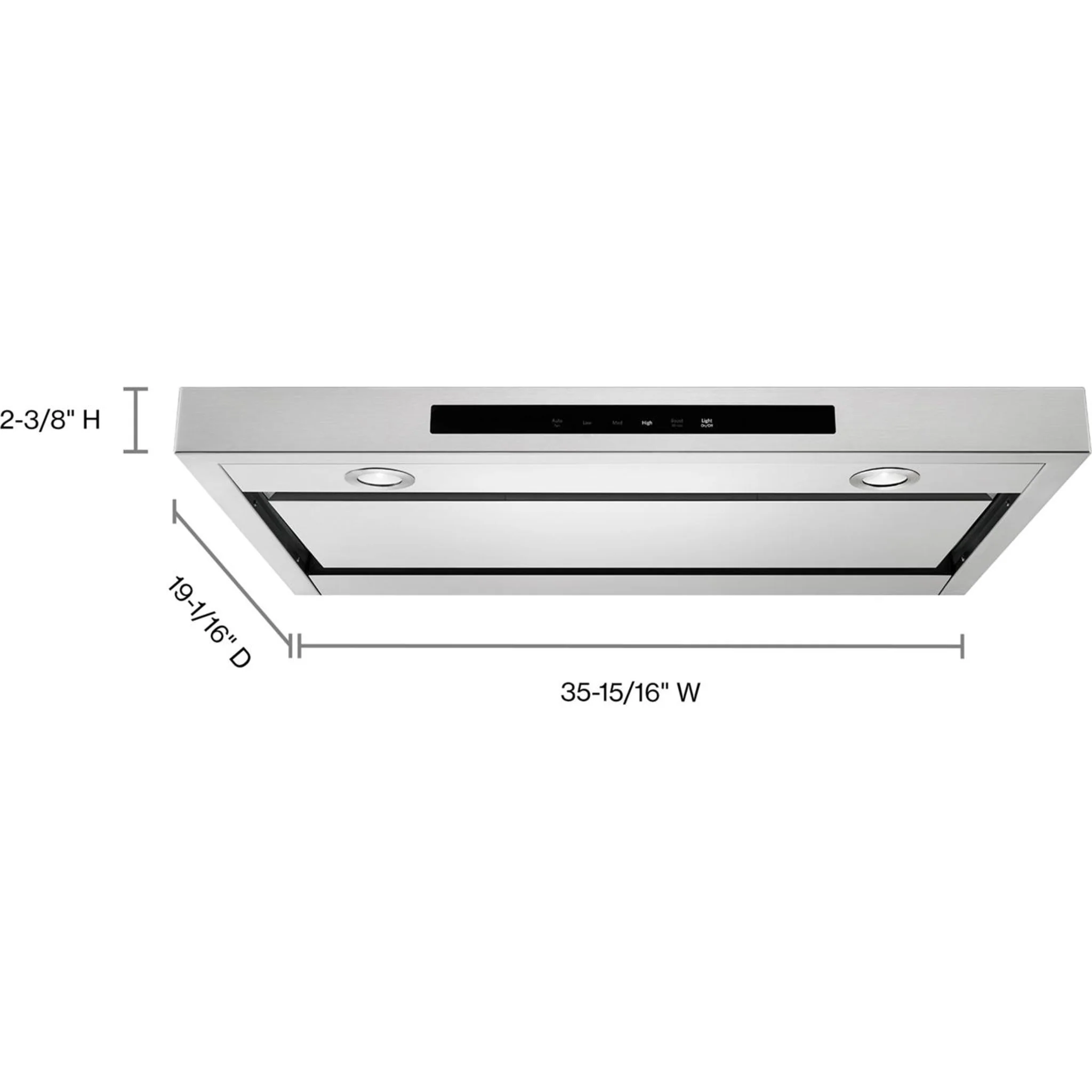 KitchenAid 36" Low Profile Under-Cabinet Ventilation Hood -Stainless Steel (KVUB406GSS) - Image 10