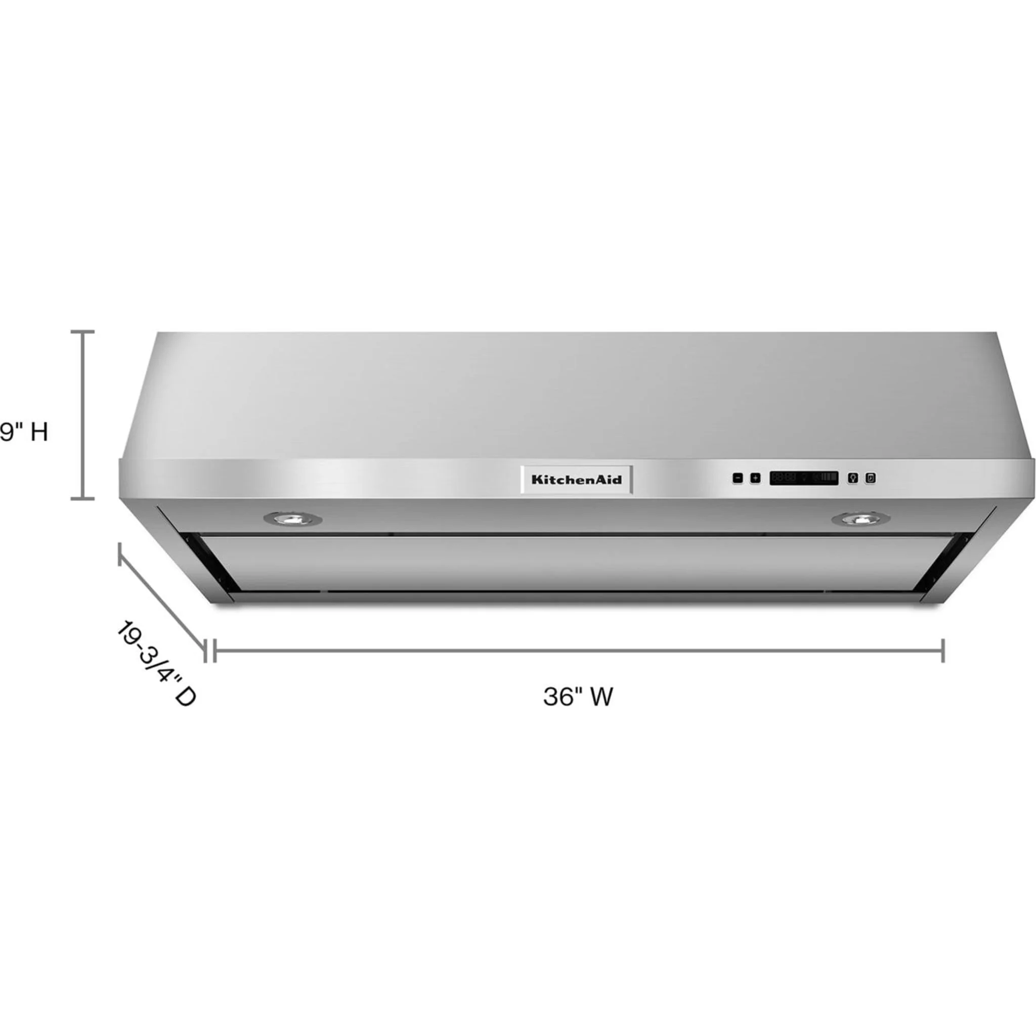 KitchenAid 36" Under-the-Cabinet 3-Speed Canopy Hood -Stainless Steel (KVUB606DSS) - Image 6