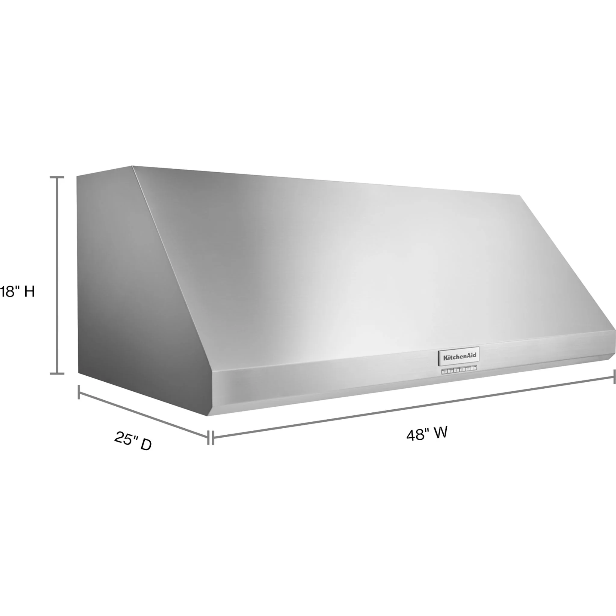 KitchenAid 48'' 585 or 1170 CFM Motor Class Commercial-Style Wall-Mount Canopy Range Hood -Stainless Steel (KVWC908KSS) - Image 2