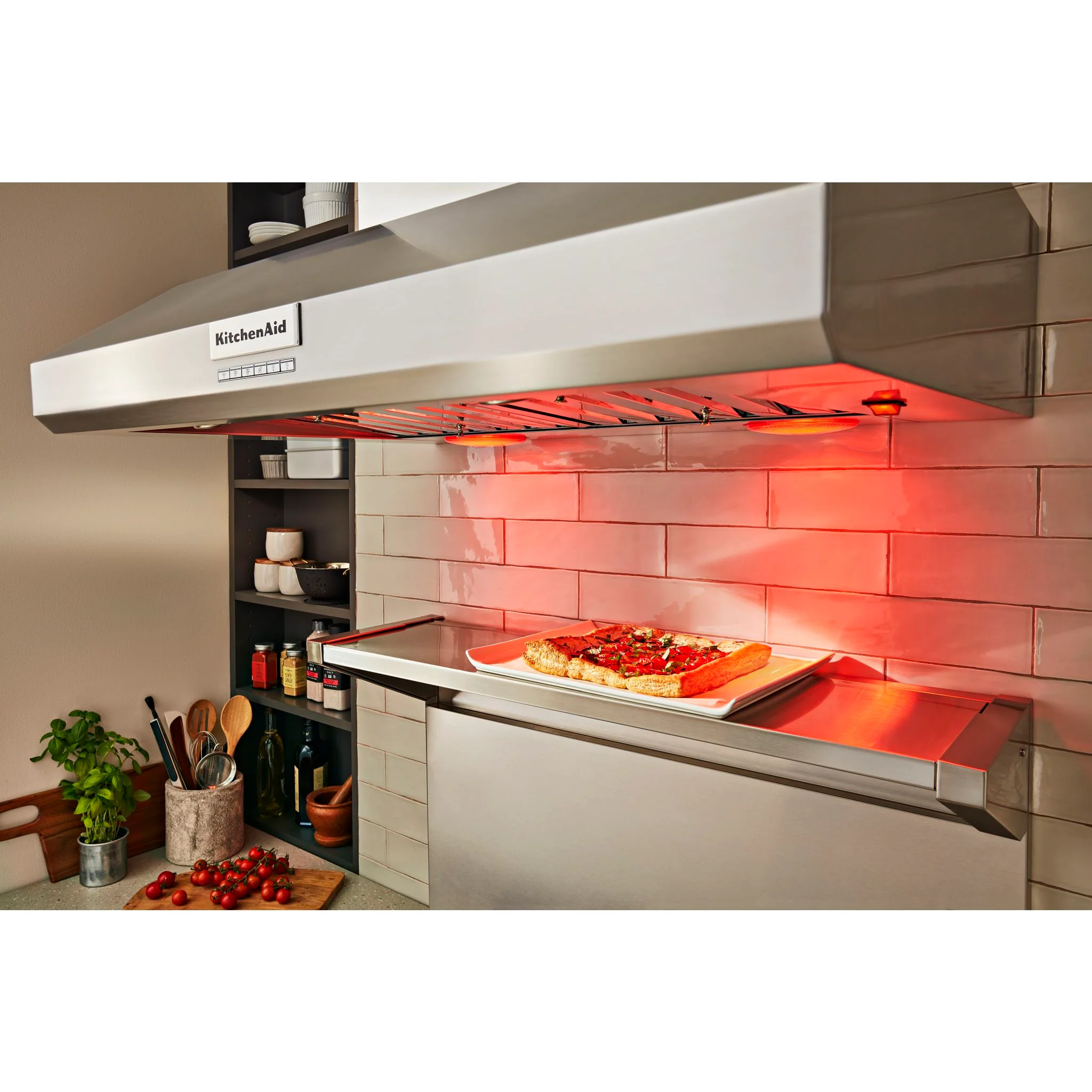 KitchenAid 36" 585 or 1170 CFM Motor Class Commercial-Style Wall-Mount Canopy Range Hood -Stainless Steel (KVWC956KSS) - Image 4