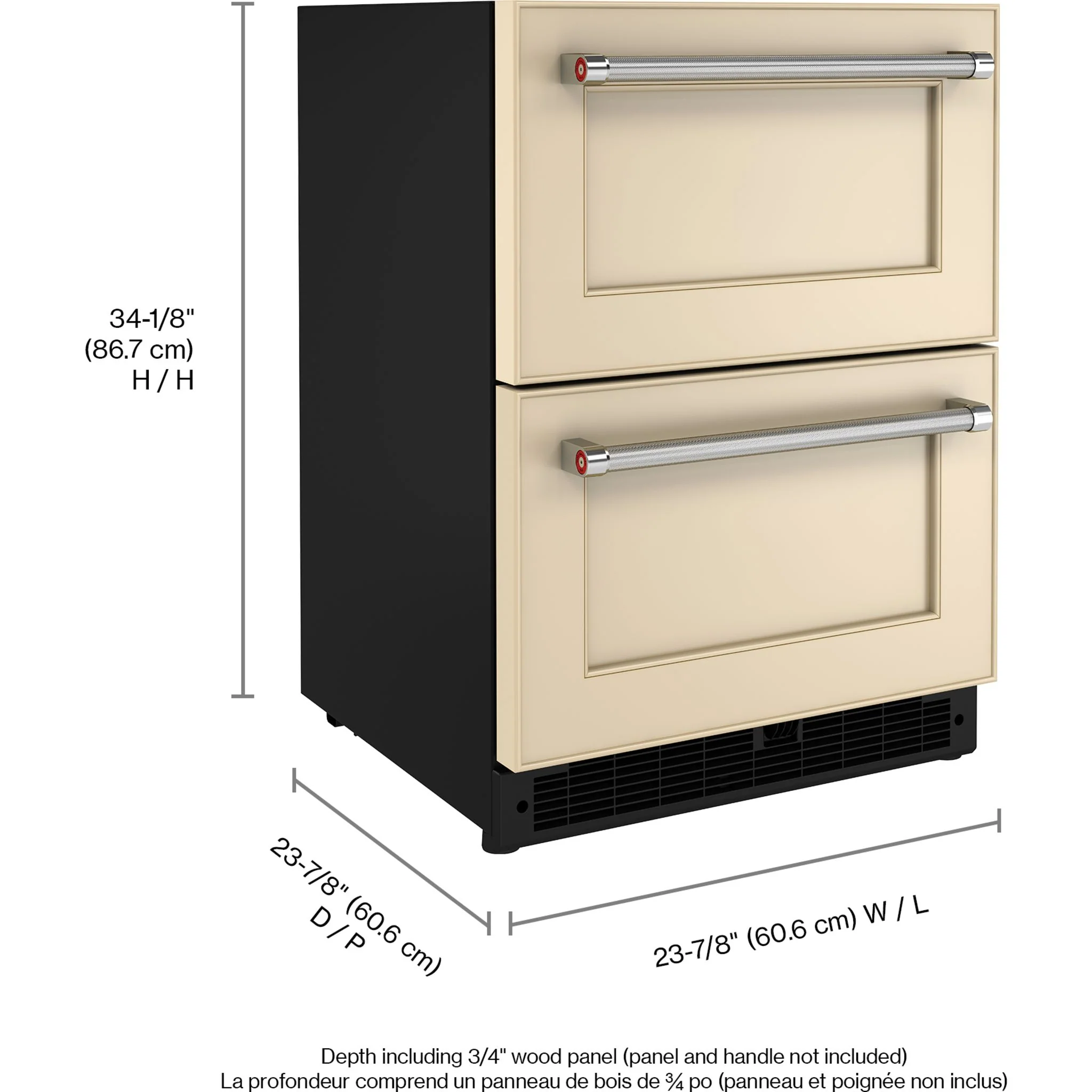 KitchenAid 24" Panel-Ready Undercounter Double-Drawer Refrigerator -Panel Ready (KUDR204KPA) - Image 4