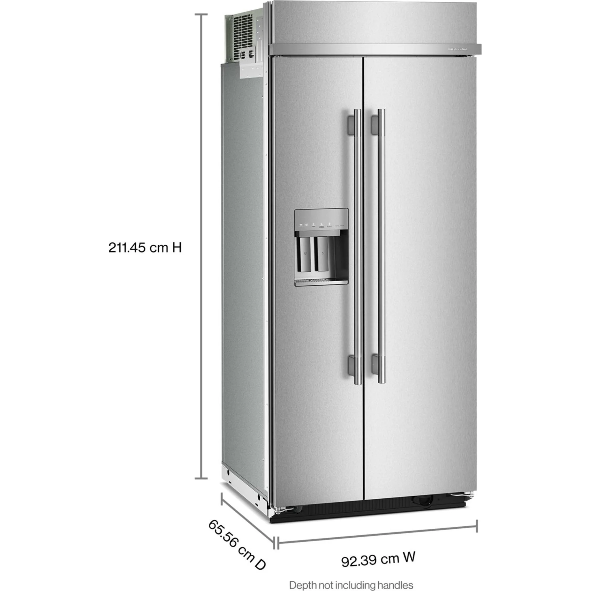 KitchenAid 20.8 Cu. Ft. 36" Built-In Side-by-Side Refrigerator with Exterior Water & Ice Dispenser - PrintShield Stainless Steel (KBSD736SPS) - Image 12