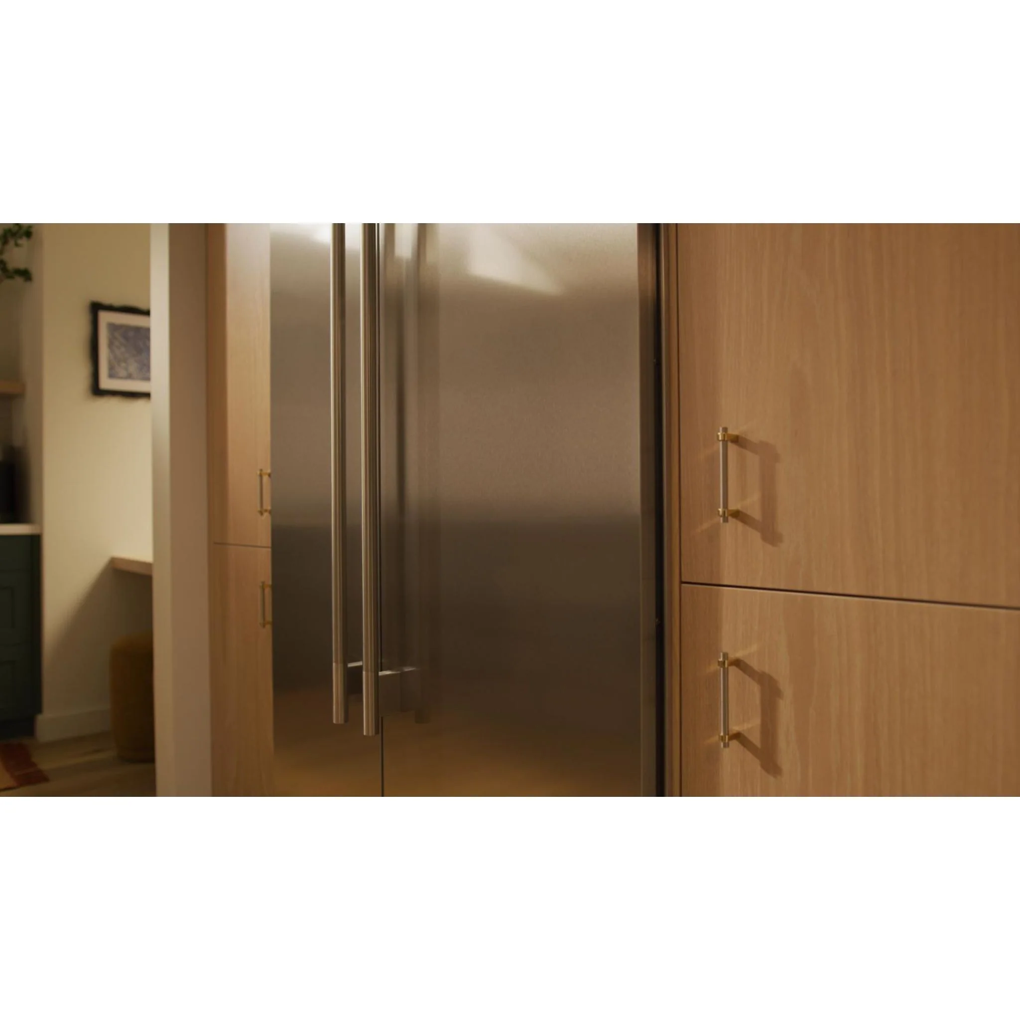 KitchenAid 20.8 Cu. Ft. 36" Built-In Side-by-Side Refrigerator with Exterior Water & Ice Dispenser - PrintShield Stainless Steel (KBSD736SPS) - Image 3
