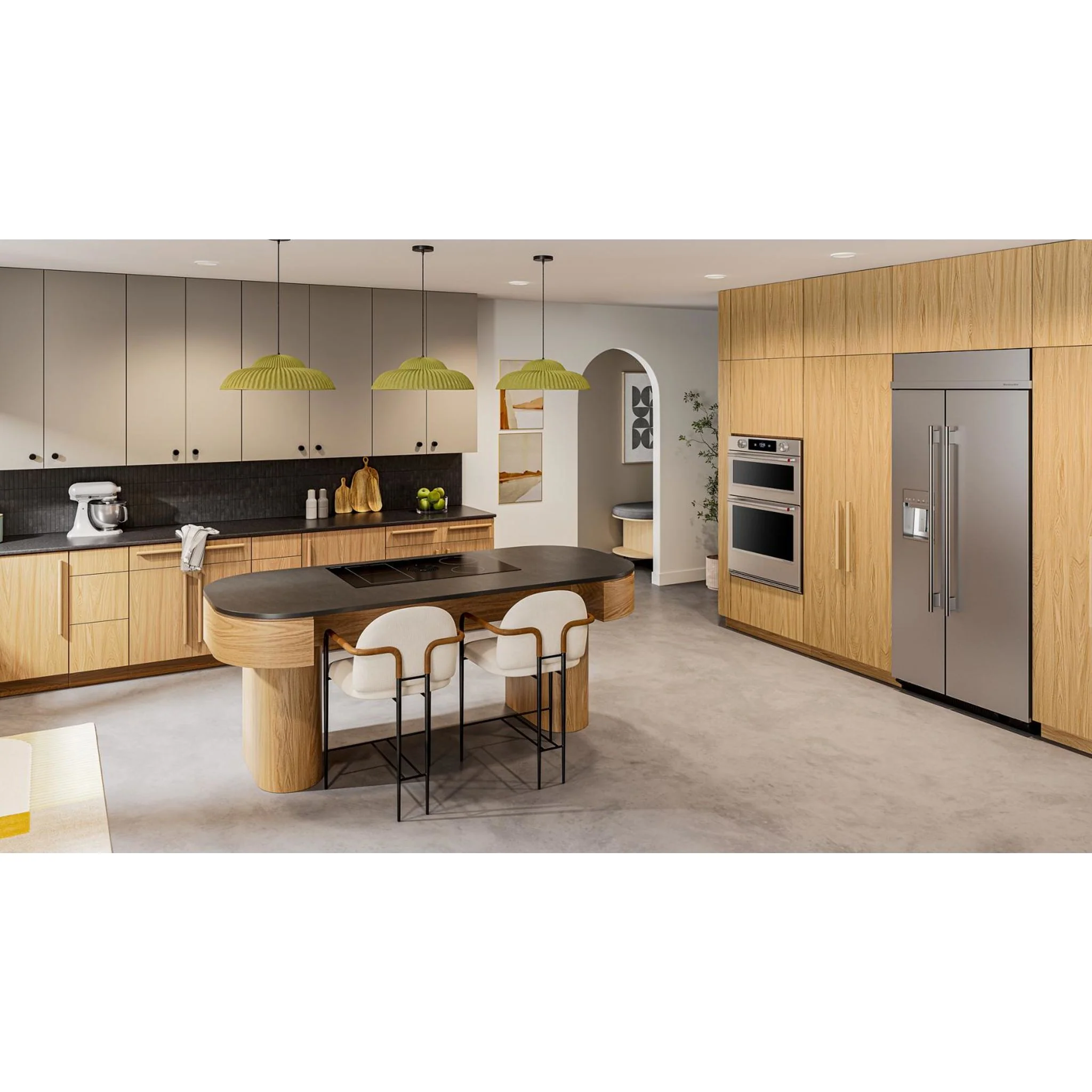 KitchenAid 20.8 Cu. Ft. 36" Built-In Side-by-Side Refrigerator with Exterior Water & Ice Dispenser - PrintShield Stainless Steel (KBSD736SPS) - Image 4