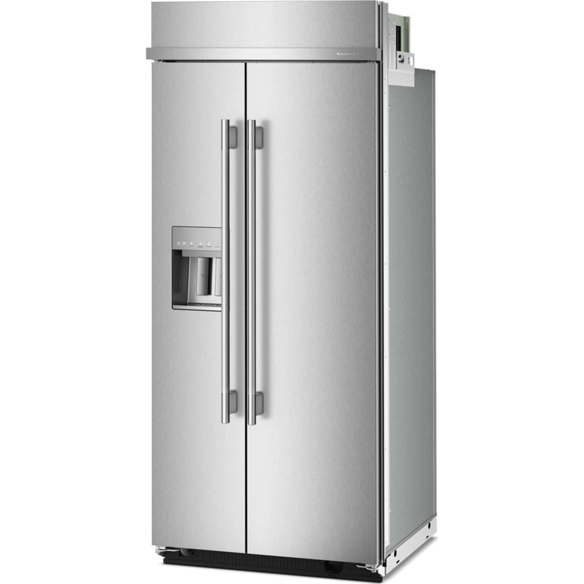 KitchenAid 20.8 Cu. Ft. 36" Built-In Side-by-Side Refrigerator with Exterior Water & Ice Dispenser - PrintShield Stainless Steel (KBSD736SPS) - Image 5