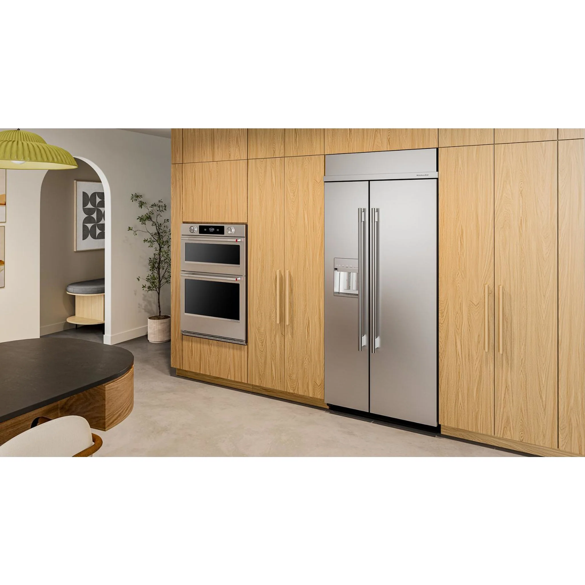KitchenAid 20.8 Cu. Ft. 36" Built-In Side-by-Side Refrigerator with Exterior Water & Ice Dispenser - PrintShield Stainless Steel (KBSD736SPS) - Image 7