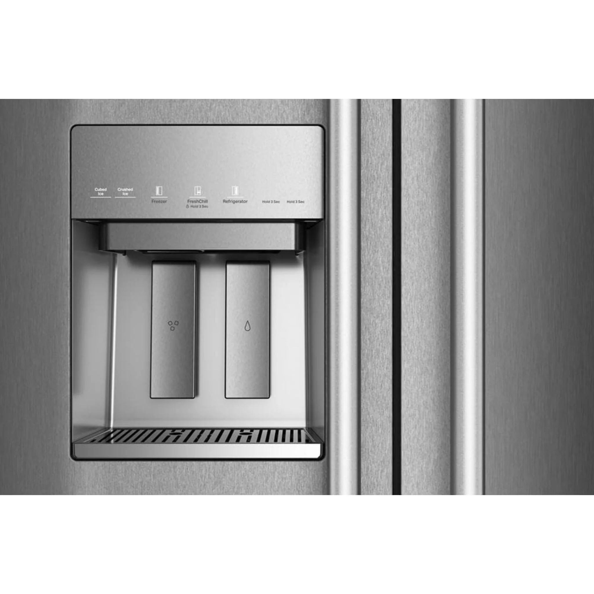 KitchenAid 25.1 Cu. Ft. 42" Built-In Side-by-Side Refrigerator with Exterior Water & Ice Dispenser - PrintShield Stainless Steel (KBSD742SPS) - Image 10