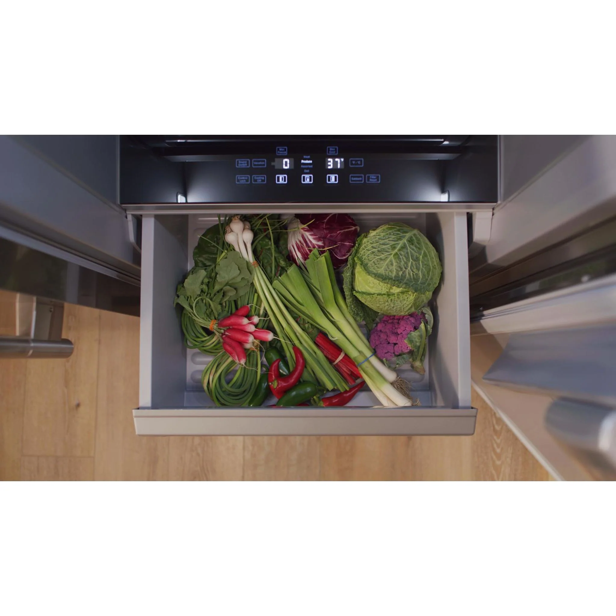 KitchenAid 25.5 Cu. Ft. 42" Built-In Side-by-Side Refrigerator with Platinum Interior - Stainless Steel with PrintShield™ Finish (KBSN742SPS) - Image 10