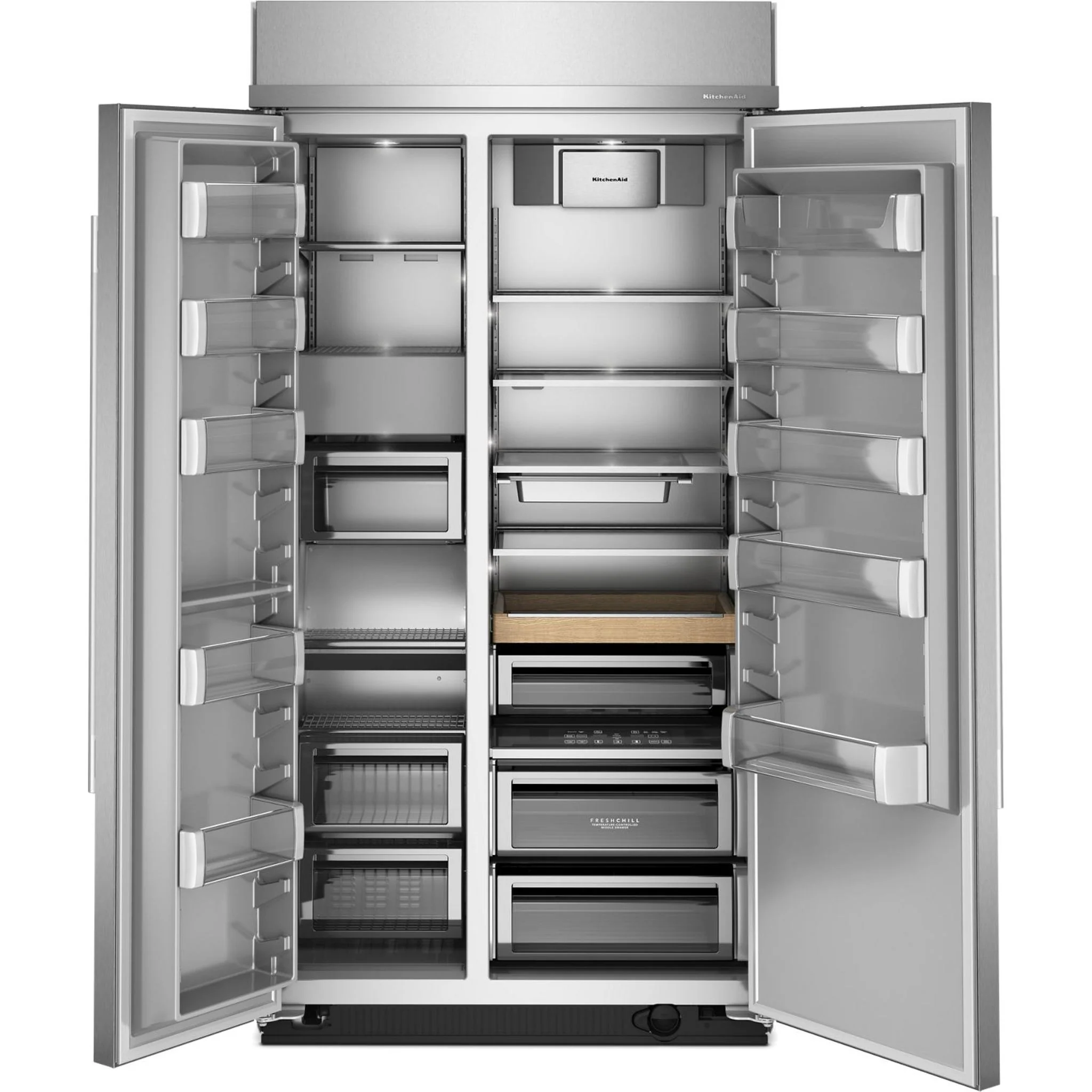 KitchenAid 25.5 Cu. Ft. 42" Built-In Side-by-Side Refrigerator with Platinum Interior - Stainless Steel with PrintShield™ Finish (KBSN742SPS) - Image 5