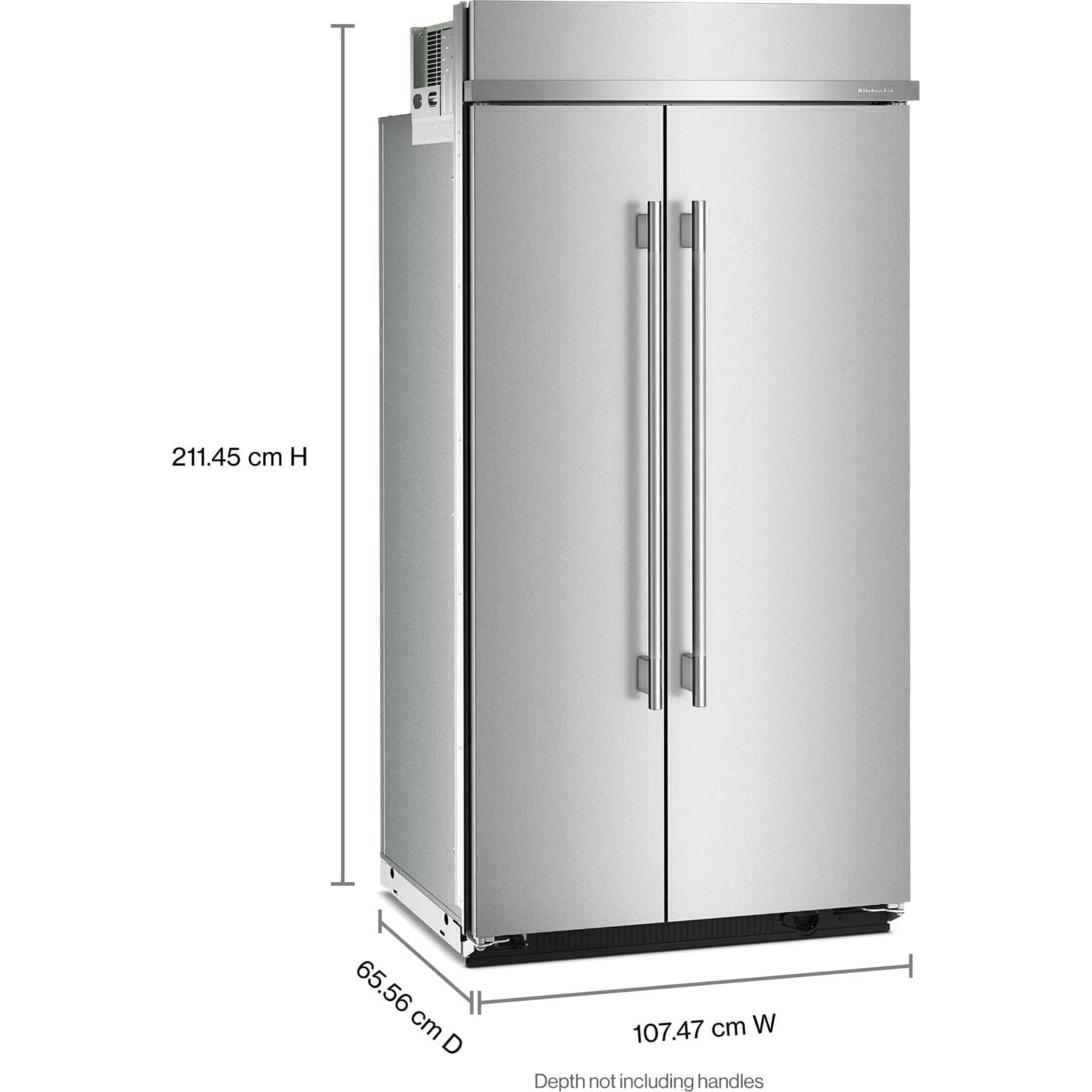 KitchenAid 25.5 Cu. Ft. 42" Built-In Side-by-Side Refrigerator with Platinum Interior - Stainless Steel with PrintShield™ Finish (KBSN742SPS) - Image 9
