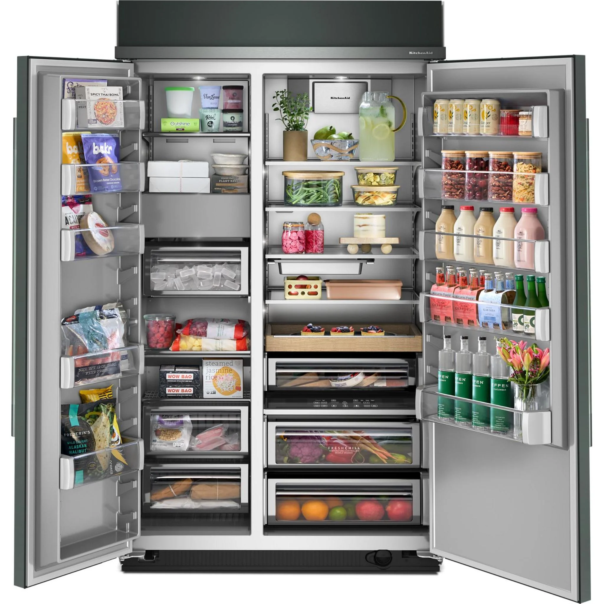 KitchenAid 30 Cu. Ft. 48" Built-In Side-by-Side Refrigerator with Platinum Interior - Juniper (KBSN748SJP) - Image 10